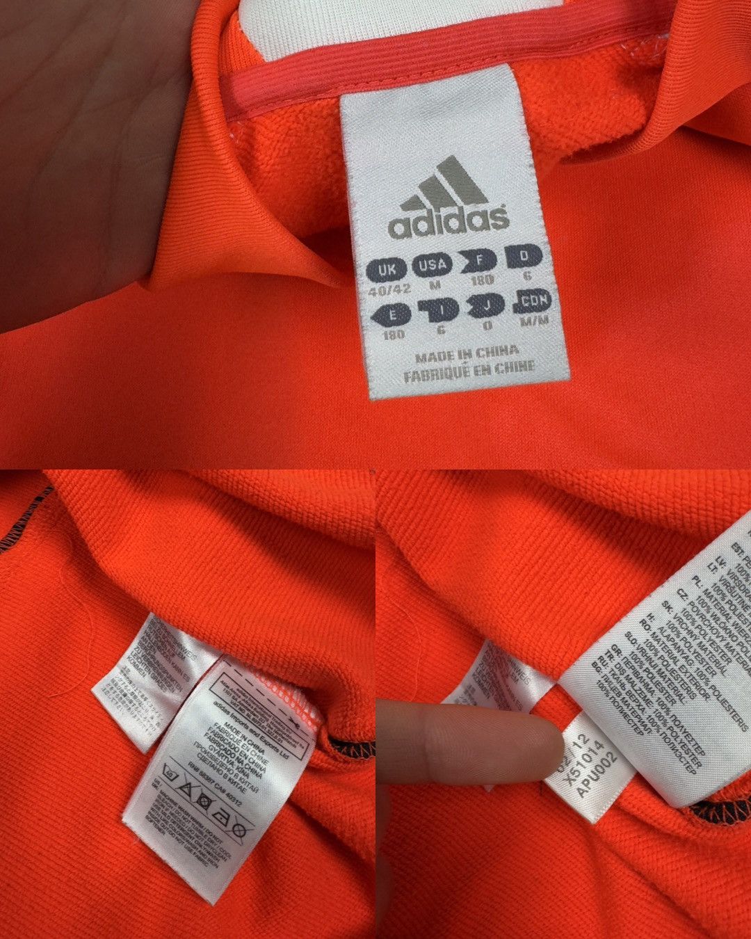 Adidas Adidas Mens Red Mock Neck FC Bayern Munich Sweatshirt Medium Size US M / EU 48-50 / 2 - 6 Thumbnail