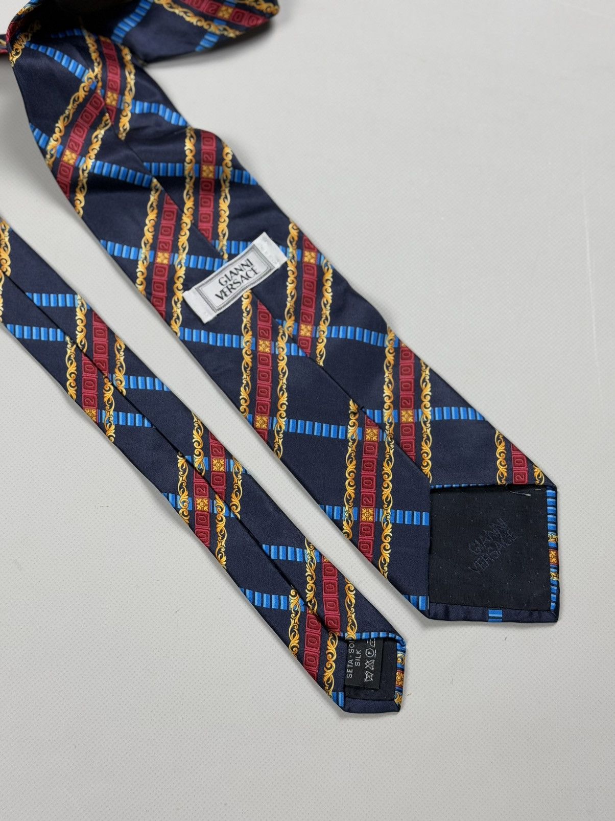 Versace × Vintage Gianni Versace Vintage Patterned Silk Tie Size ONE SIZE - 4 Thumbnail