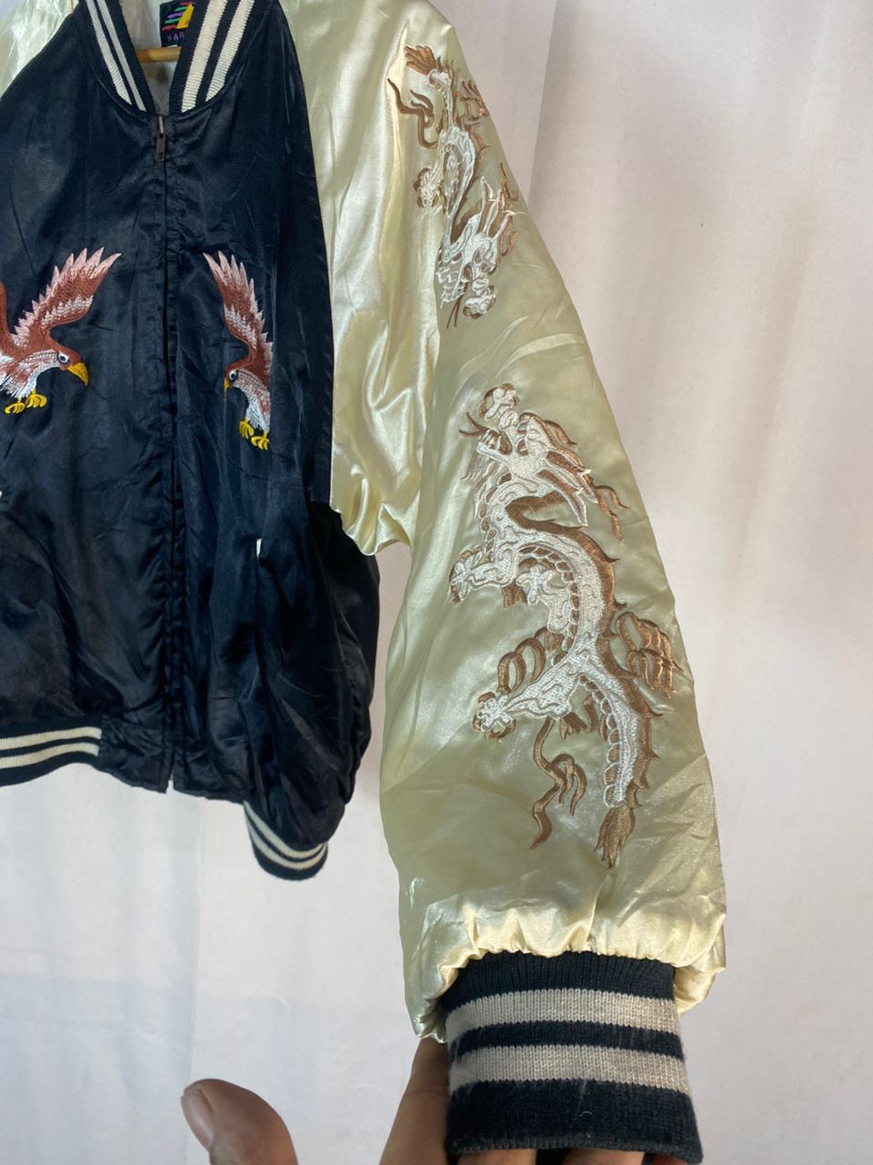 Japanese Brand × Vintage Vintage sukajan embroidered zipper jacket by hareiwa Size US L / EU 52-54 / 3 - 4 Thumbnail