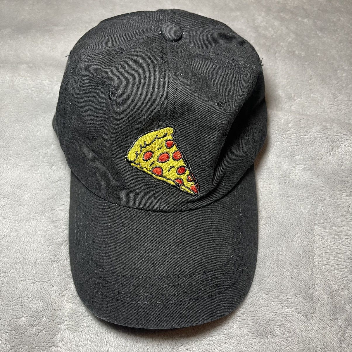 Other Pizza Slice Embroidered Black Hat Adjustable Baseball Cap Size ONE SIZE - 3 Thumbnail