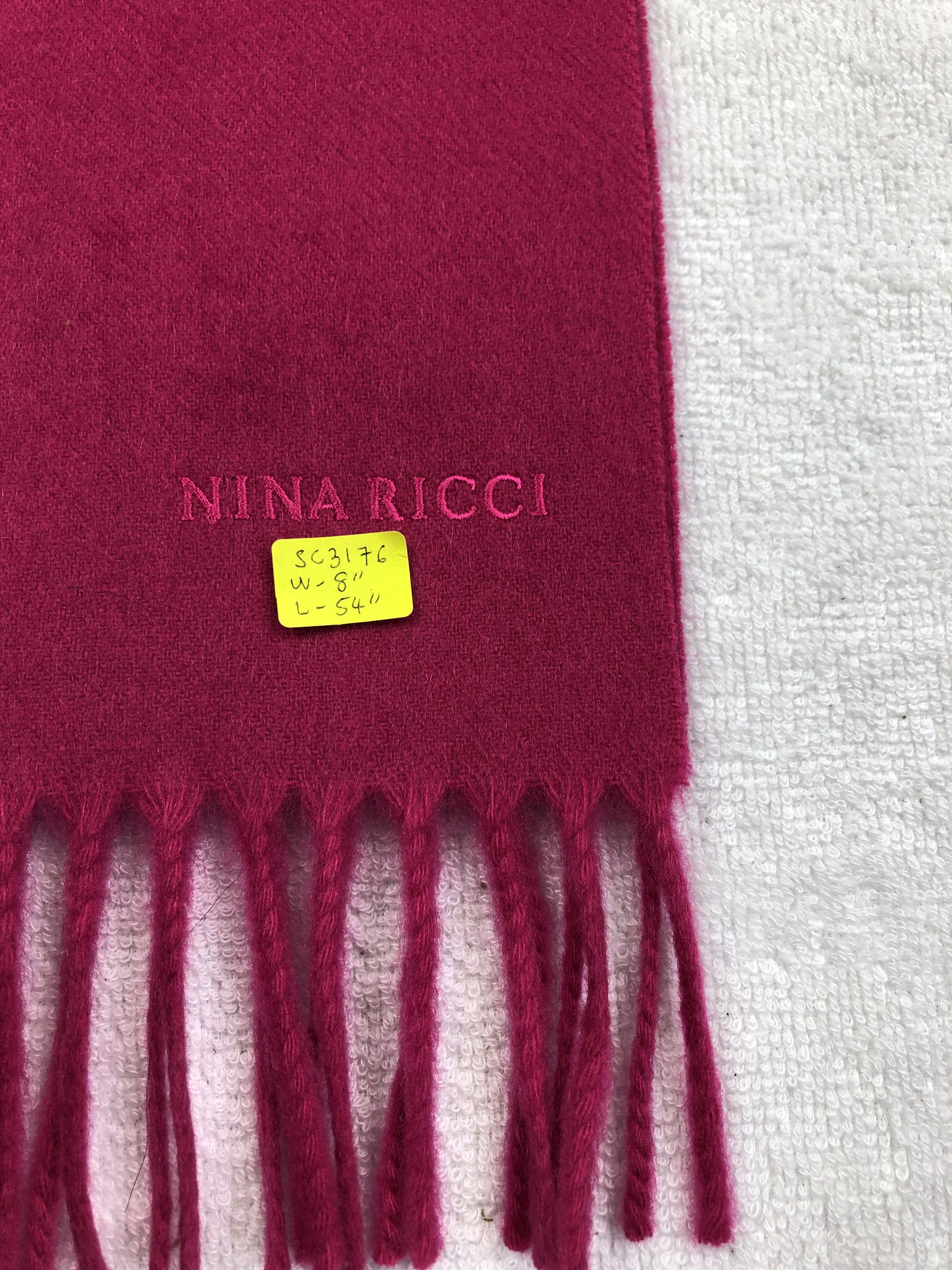 Nina Ricci × Vintage Nina Ricci Cashmere Scarf / Muffler / Neckwear Size ONE SIZE - 4 Thumbnail