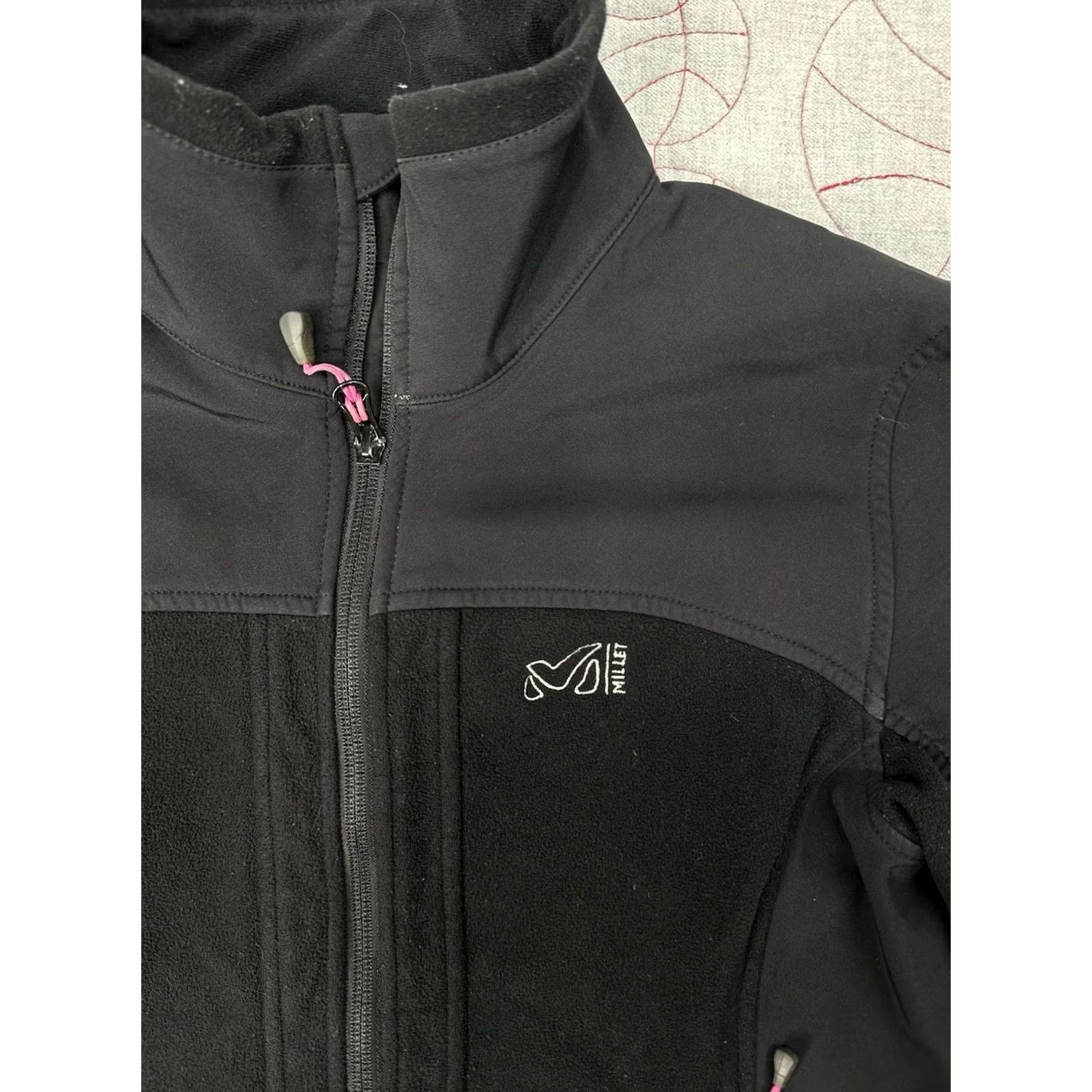 Vintage Millet LD Dual Softshell Wind stopped Jacket Black Pink Medium Womens Size M / US 6-8 / IT 42-44 - 4 Thumbnail