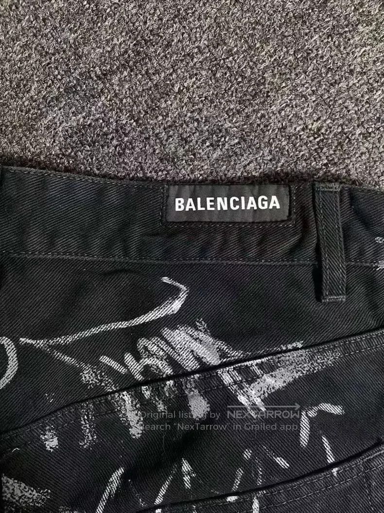 Balenciaga Balenciaga size XS Black Hand-Painted Graffiti Letter Logo Size US 27 - 4 Thumbnail