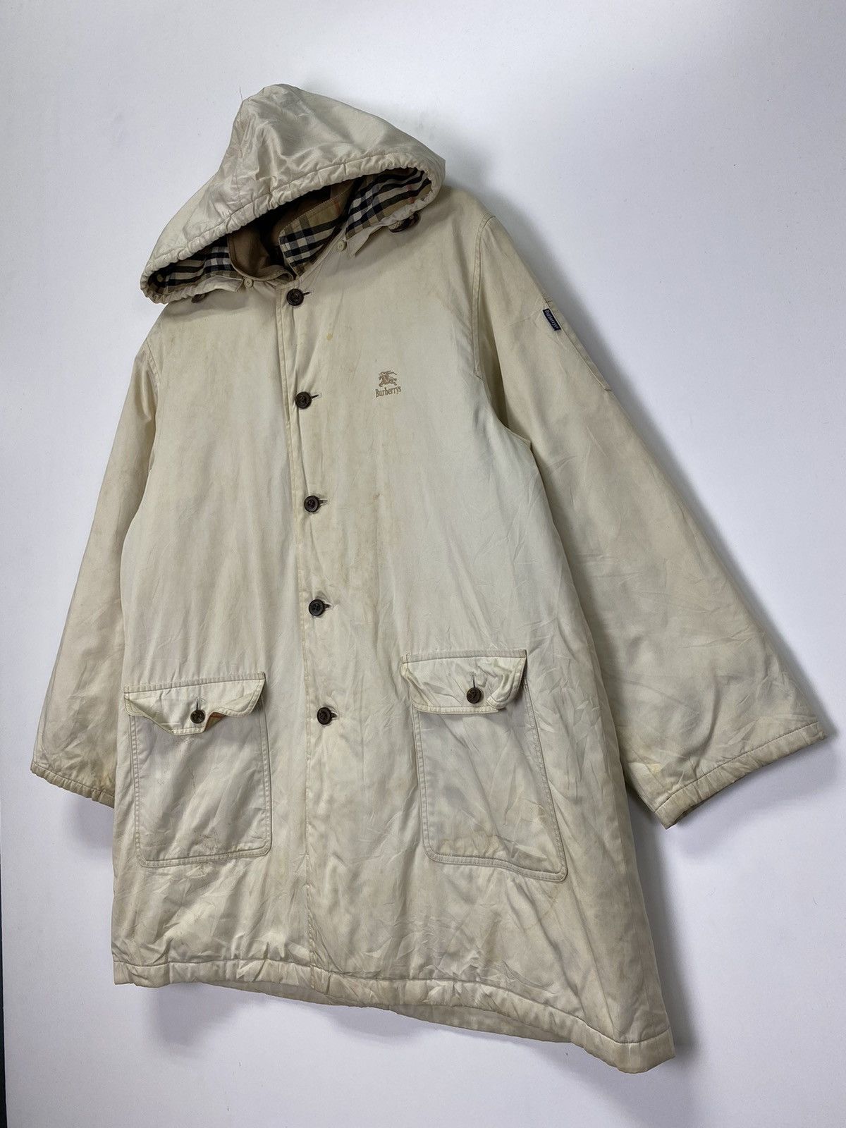 Burberry Vintage Burberry Hoodie Jacket Size US XL / EU 56 / 4 - 4 Thumbnail