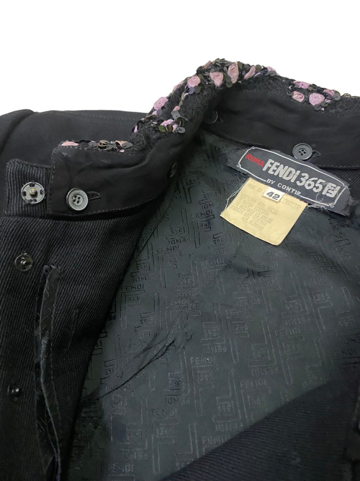 Fendi 💥Fendi 365 Black Cropped Jacket Size S / US 4 / IT 40 - 9 Thumbnail