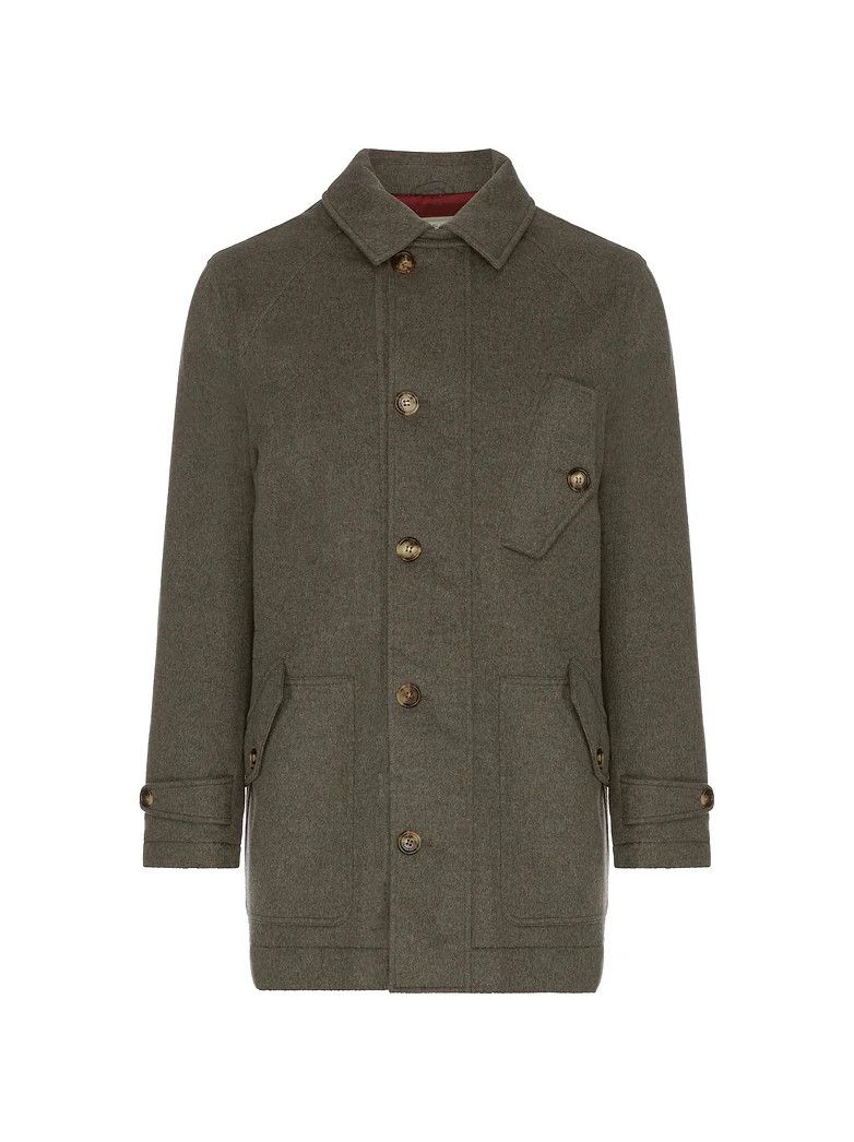 Brunello Cucinelli o1w1db10226 Cashmere Coat in Grey Size US M / EU 48-50 / 2 - 1 Thumbnail