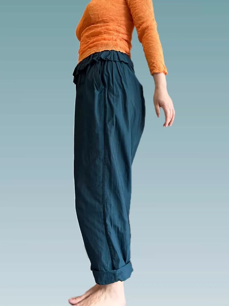 Issey Miyake Issey Miyake size:2 Dark blue mainline trousers Size 31" - 3 Thumbnail