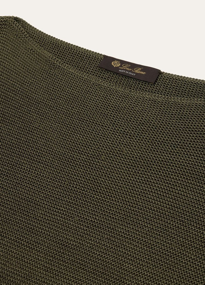 Loro Piana o1srvl11e0526 FAP2757 Scrivia Sweater in Green Size L / US 10 / IT 46 - 7 Thumbnail