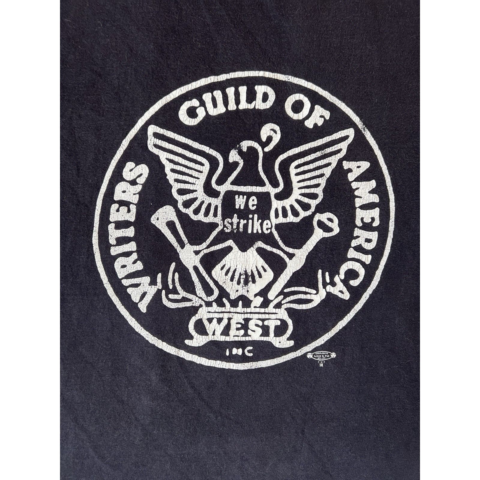 Other Vintage Writers Guild Of America Black XL Union IUAN & PW Size US XL / EU 56 / 4 - 3 Thumbnail