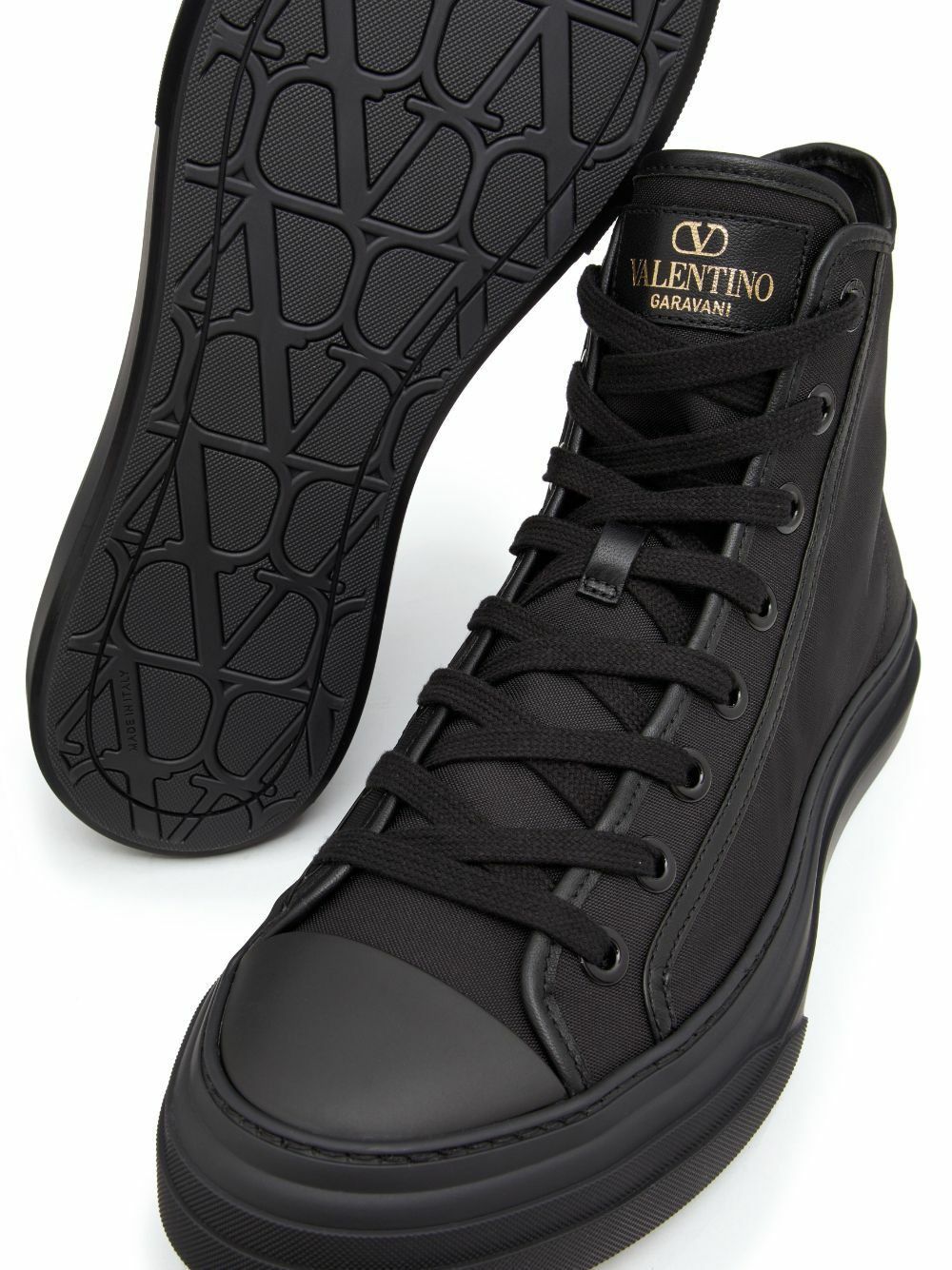 Valentino o1y0525 Hi-Top Sneakers in Black Size US 7 / EU 40 - 3 Thumbnail