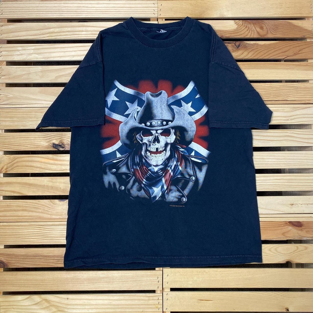 Other Vintage Dixie Skeleton Faded Black Y2K Tee Size Large Size US L / EU 52-54 / 3 - 1 Thumbnail