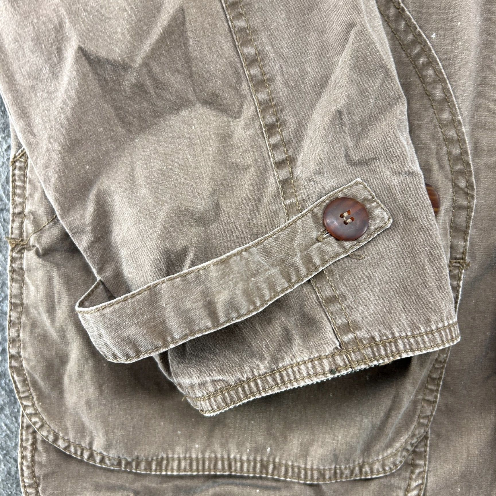 J.Crew VINTAGE J.CREW Coat Jacket Mens Small Brown Chore Barn Canvas Lined Parka 90s Workwear Winter Fall Spring Canvas Cotton Mid-Length Button Size US S / EU 44-46 / 1 - 2 Thumbnail