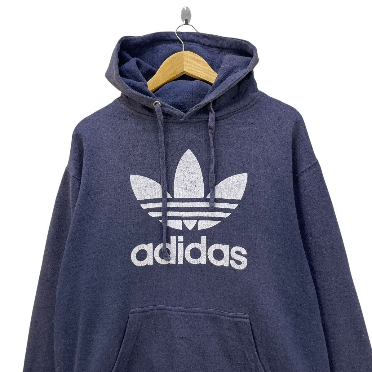 Adidas 💥Vintage Adidas Sunfaded Classics Trefoil Hoodie Pullover Size US M / EU 48-50 / 2 - 3 Thumbnail