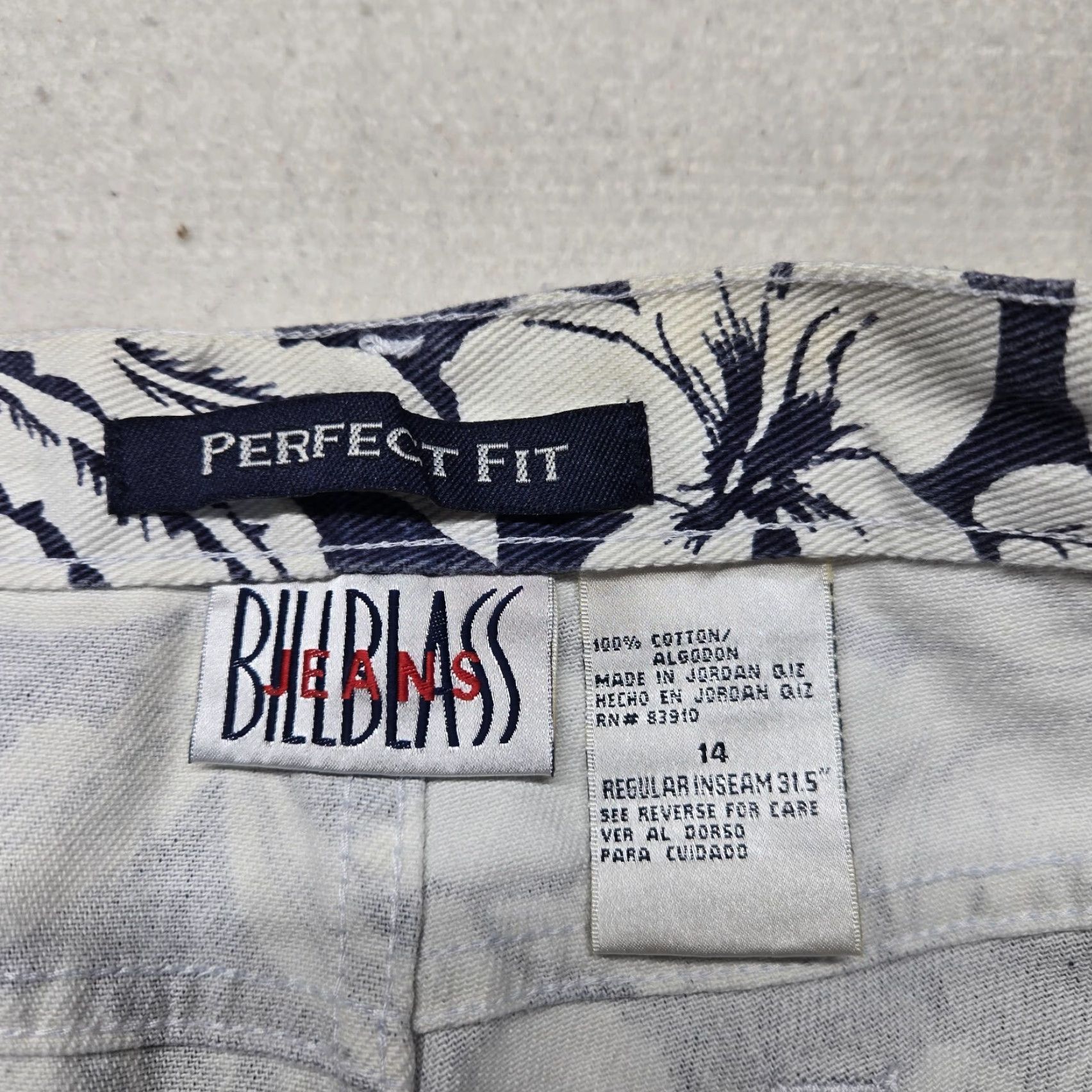 Denime Bass Jeans Floral Flowers Denim Blue Jeans 14 Womens Adult 14 Flower 5-Pocket Style Straight Size 36" / US 14 / IT 50 - 3 Thumbnail