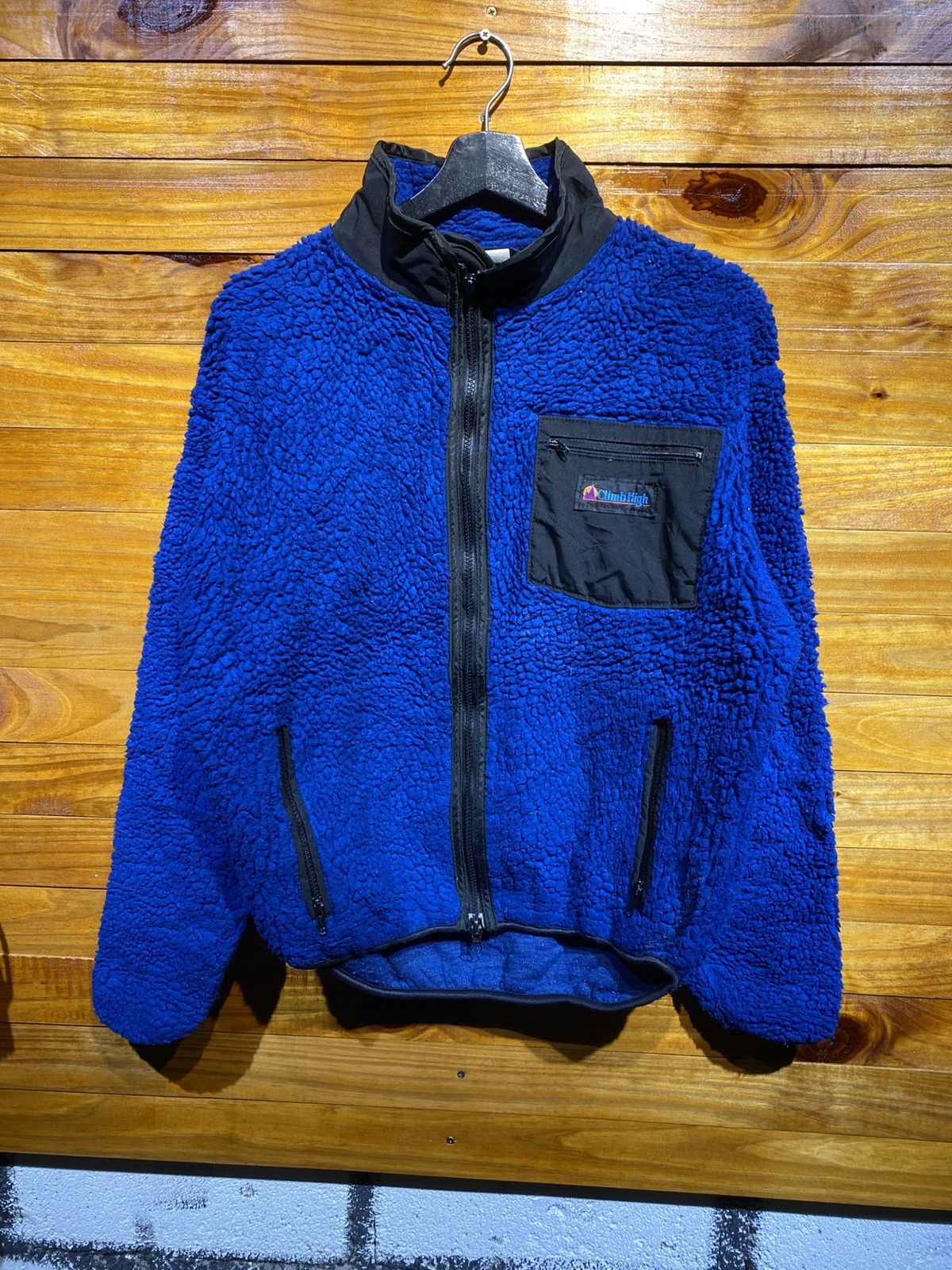 Vintage Vintage Climb High USA Blue Sherpa Fleece Jacket Outdoor Size US M / EU 48-50 / 2 - 3 Thumbnail