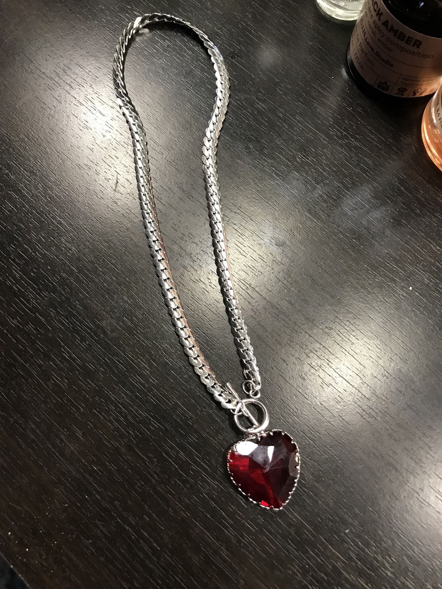 Jewelry Red Heart Choker Necklace Size ONE SIZE - 6 Thumbnail