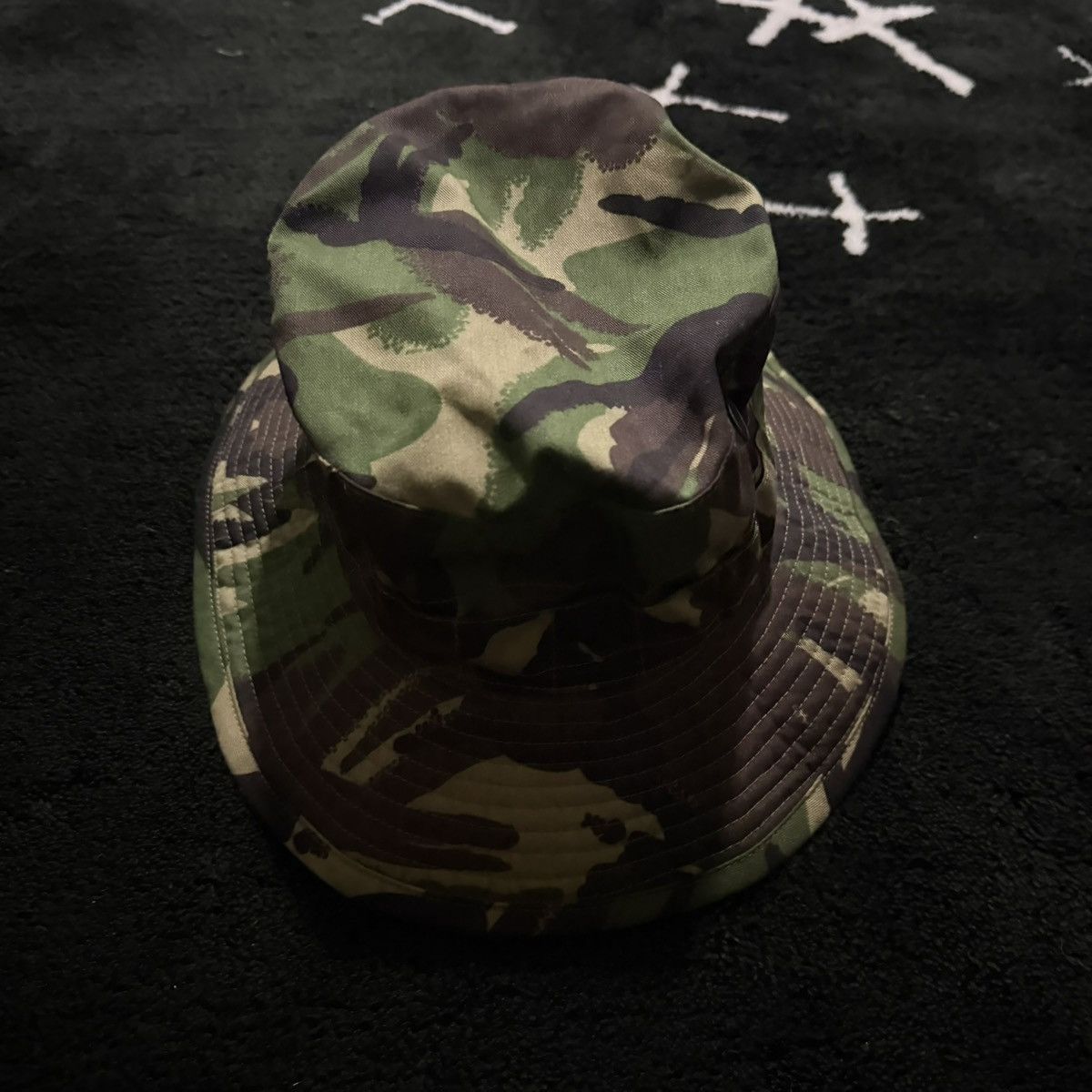 Vintage British Military - DPM Woodland Camo Boonie Hat Size ONE SIZE - 2 Thumbnail