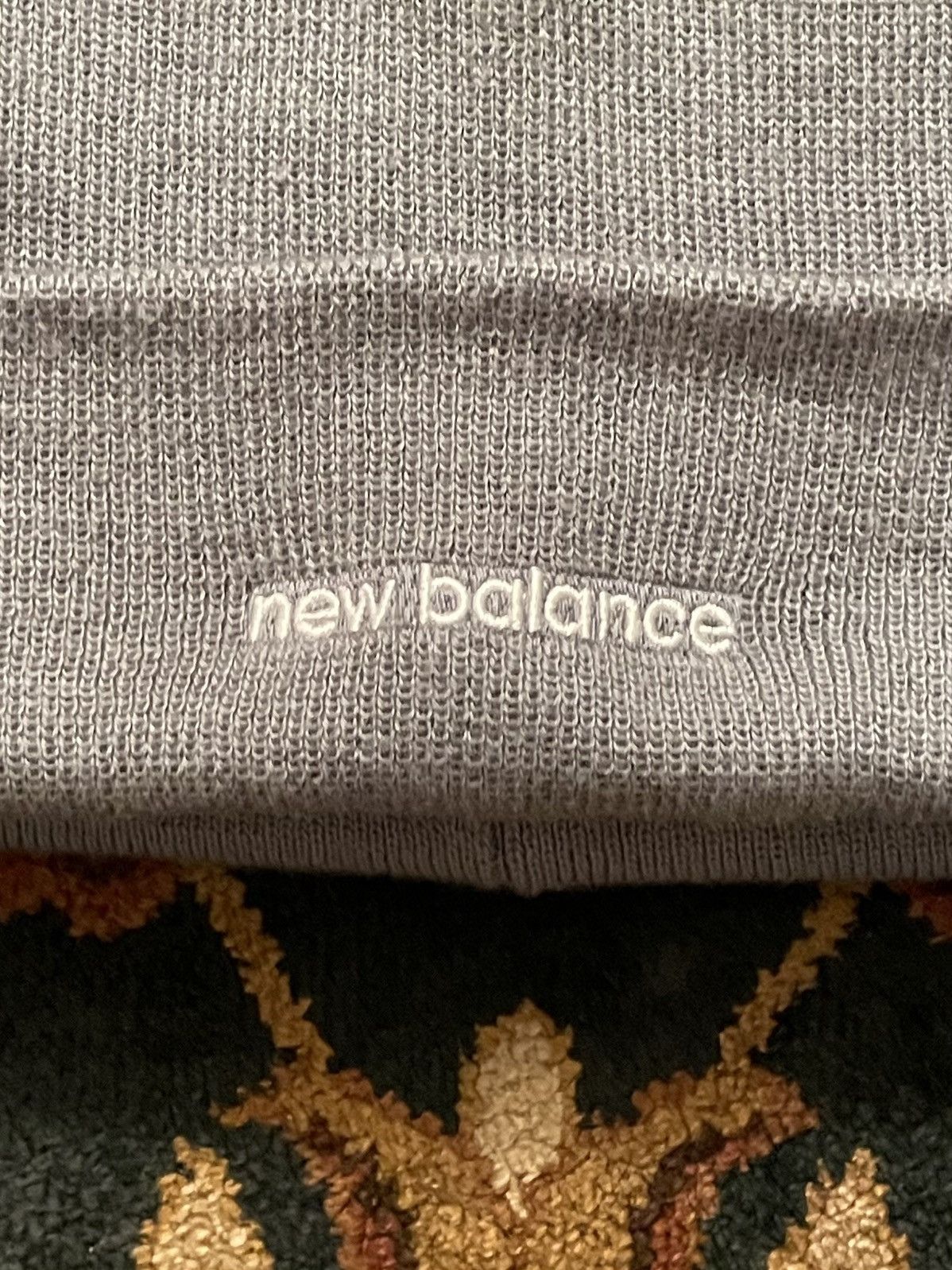 New Balance Vintage Y2K NWT New Balance Spellout Logo Grey Beanie Toque Size ONE SIZE - 2 Thumbnail