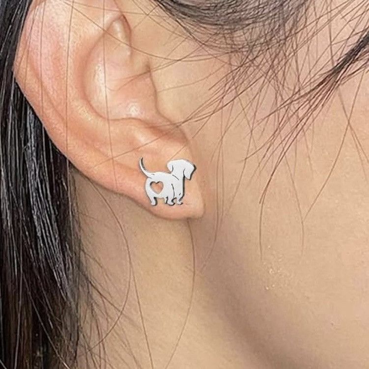 Other Stainless Steel Dachshund stud earrings Size ONE SIZE - 2 Thumbnail