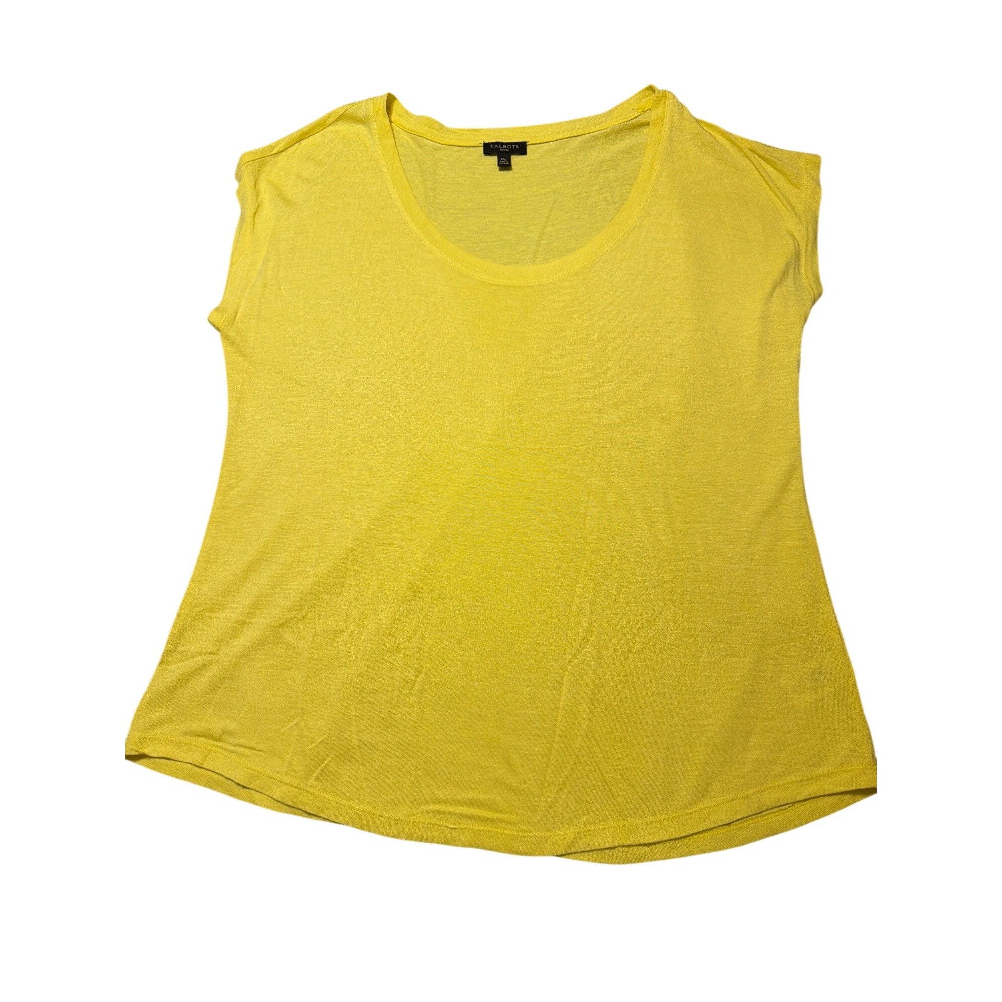 Talbots Talbots Yellow Short Sleeve T Shirt Scoop Neck Comfort Every Size M / US 6-8 / IT 42-44 - 1 Thumbnail