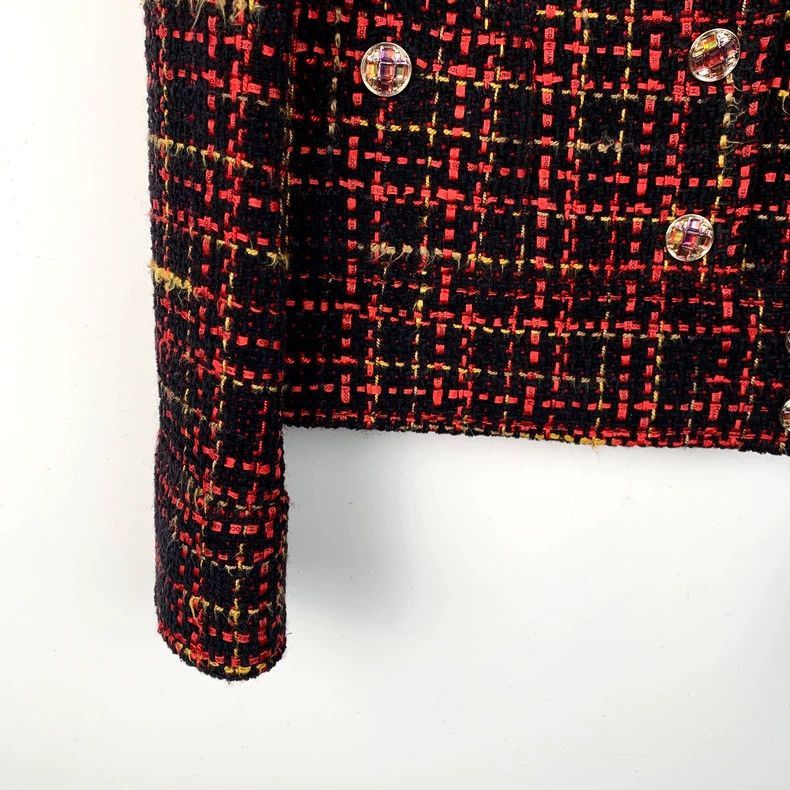 Chanel Red and Black Knit Jacket -2505