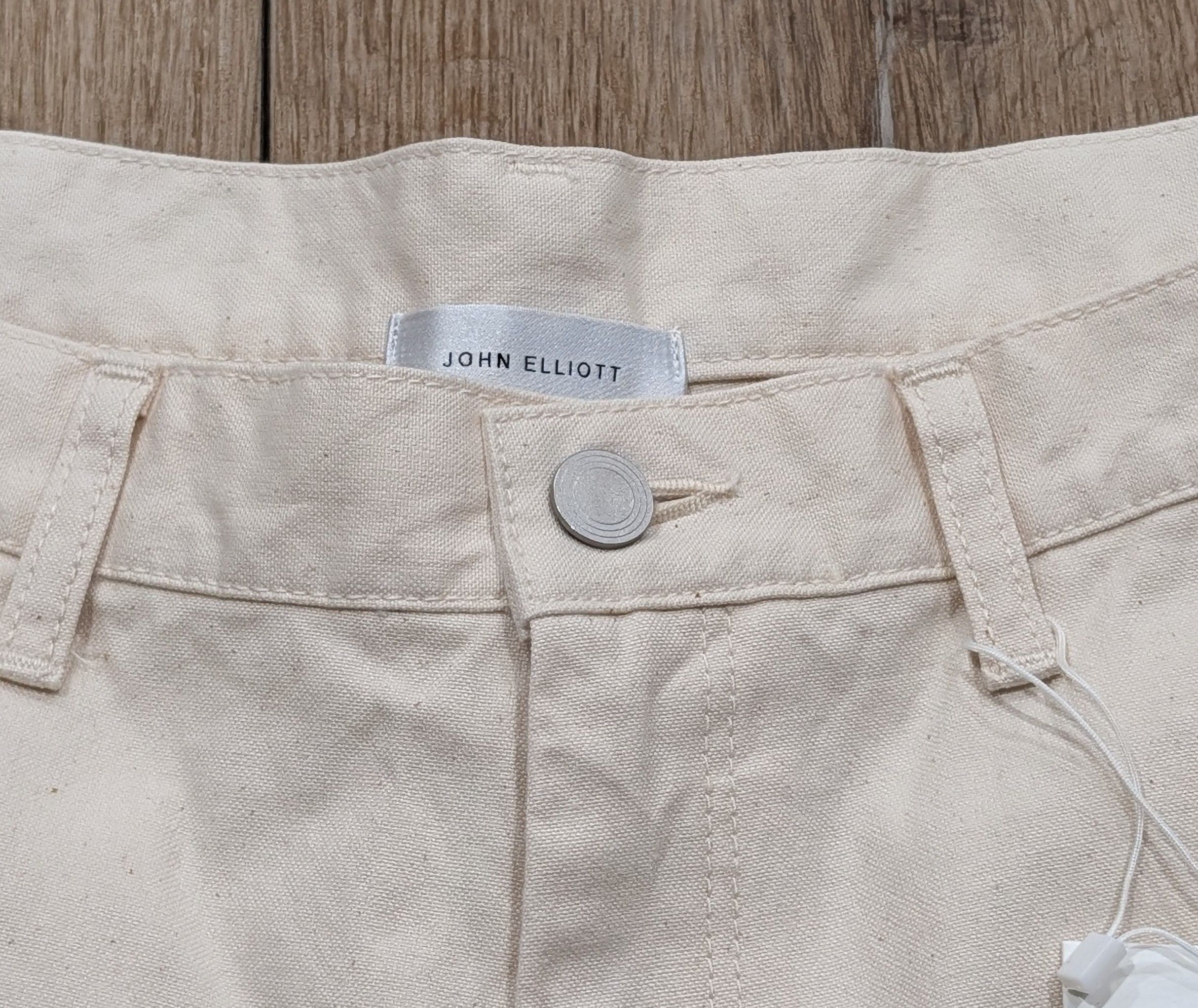John Elliott John Elliott Cut-Off Cotton Work Shorts Natural Small Size US 30 / EU 46 - 2 Thumbnail