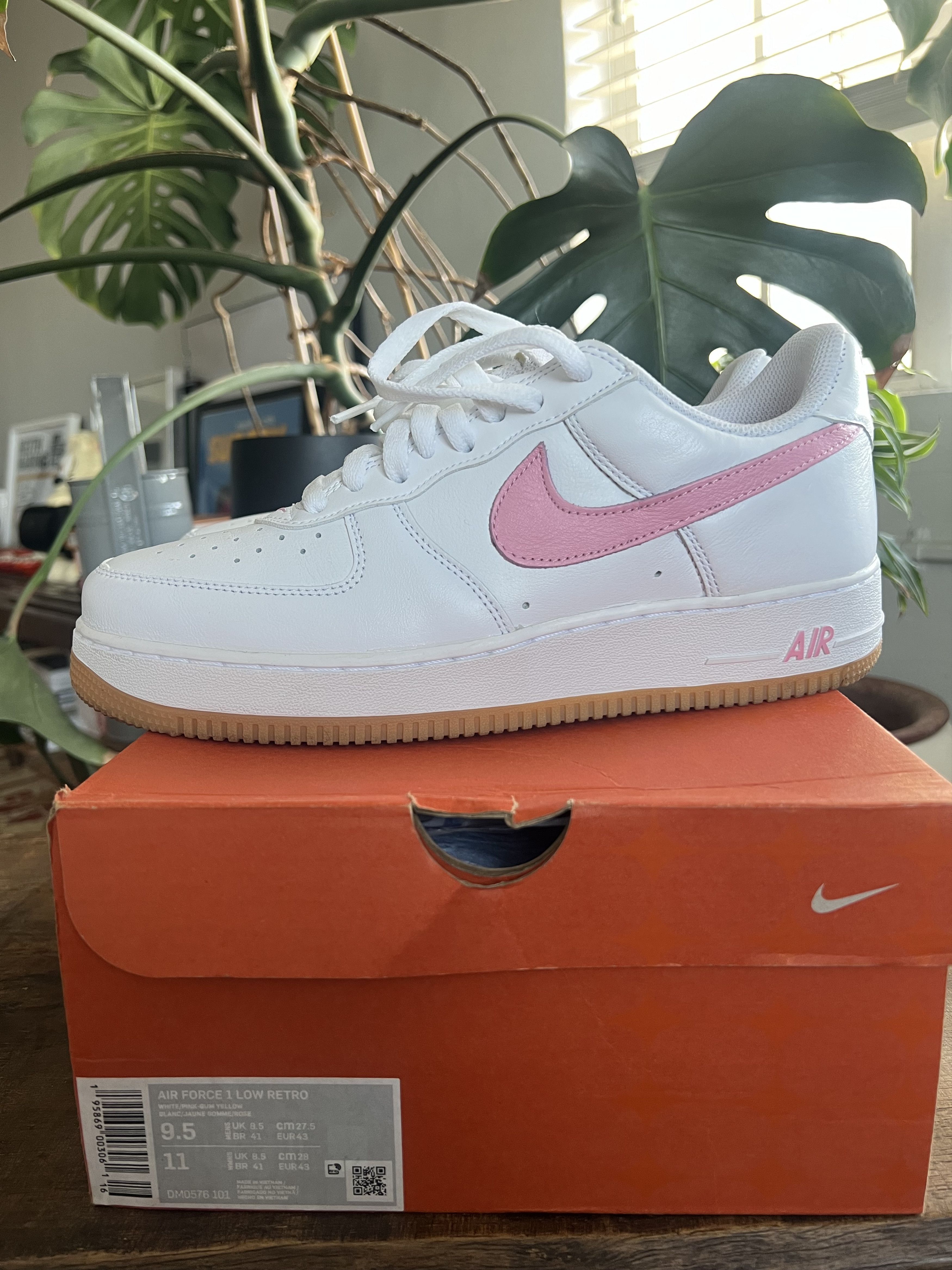 Nike Air Force 1 Low 'Color of the Month - White Pink' Size US 9.5 / EU 42-43 - 1 Thumbnail