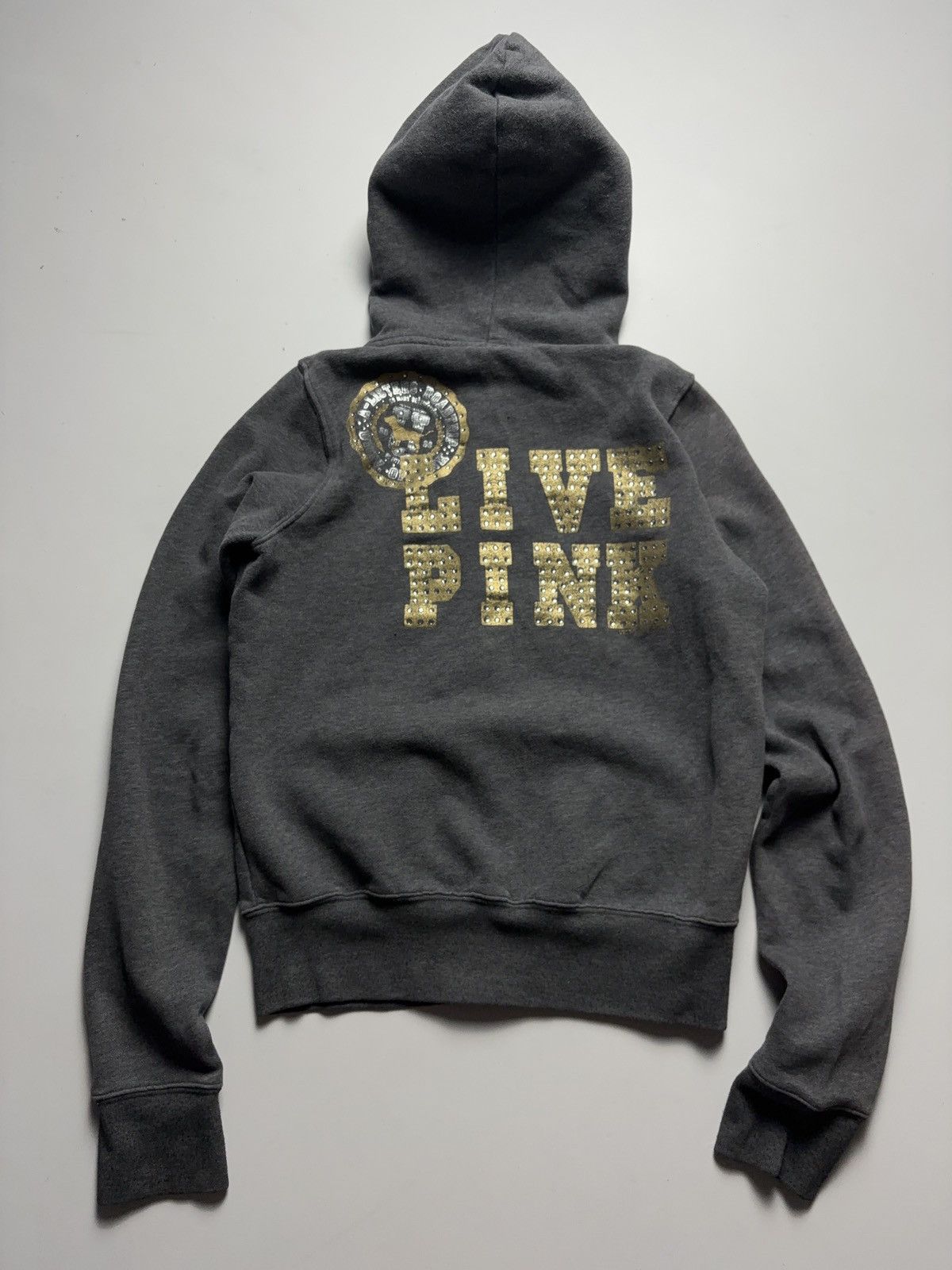 Pink × Victoria's Secret × Vintage Pink Victoria’s Secret glamour cropped vintage zip hoodie Size XS / US 0-2 / IT 36-38 - 1 Thumbnail