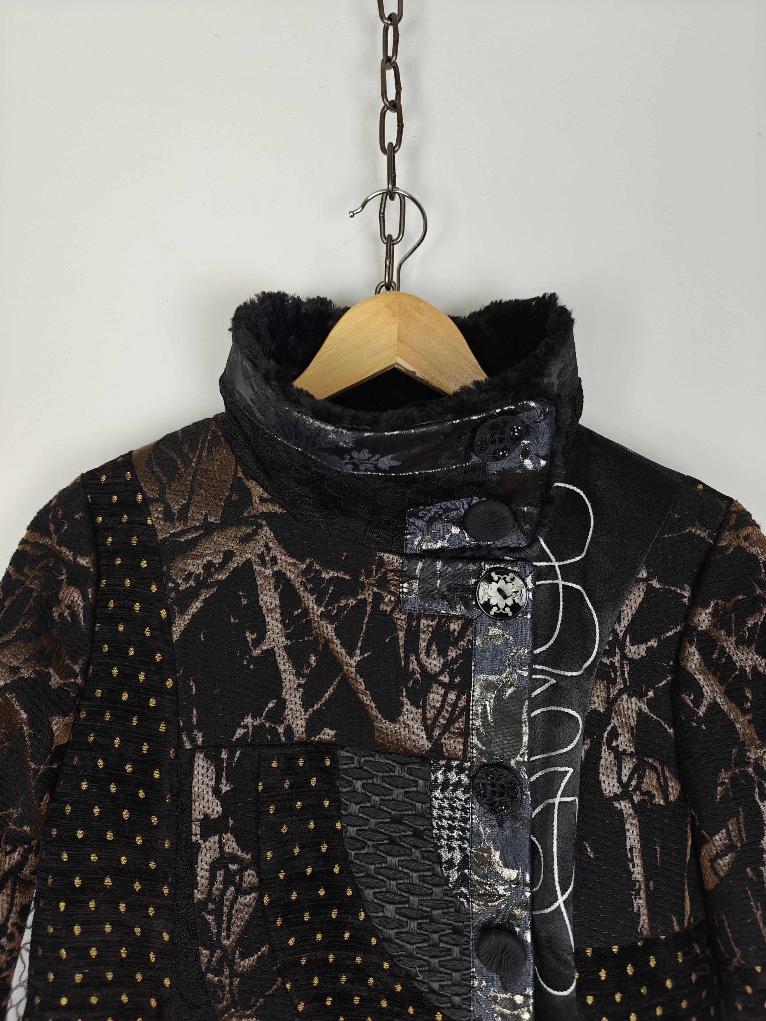 Desigual Desigual Coat Jacket Multicolor Eyes Design size 40 Size M / US 6-8 / IT 42-44 - 7 Thumbnail