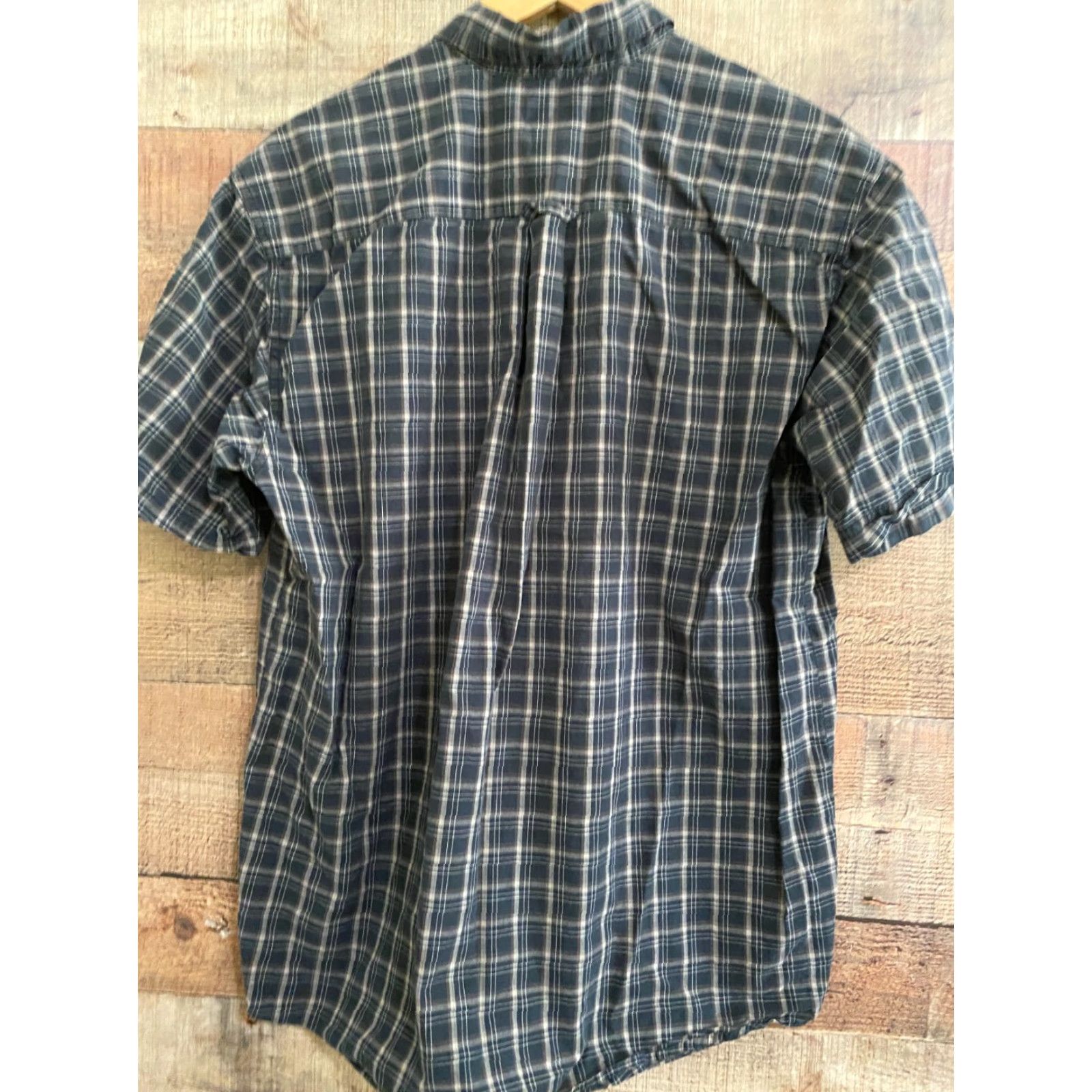 Vintage Columbia Mens Plaid Short Sleeve Dark Brown Size L EUC Size US 33 - 3 Thumbnail