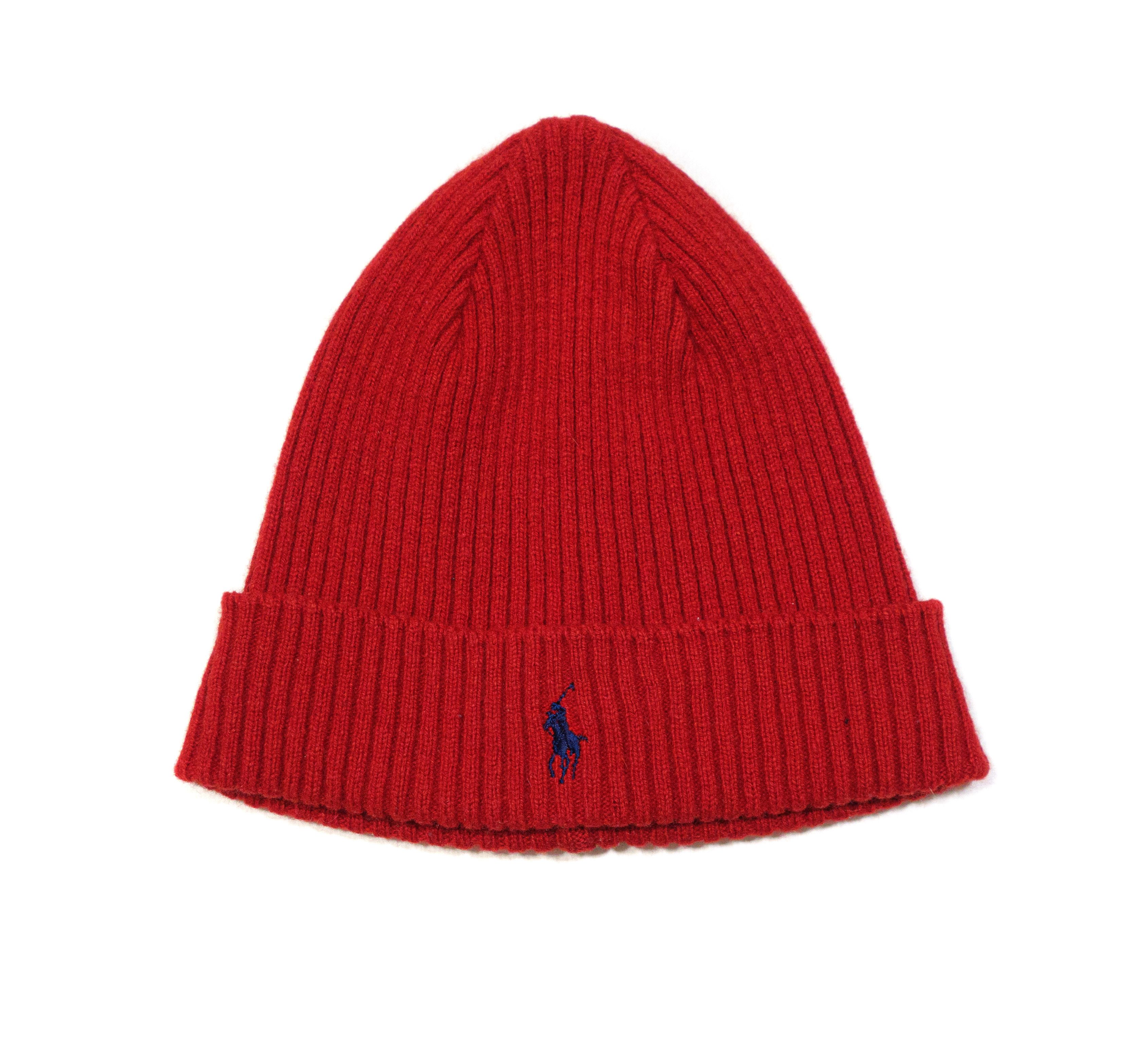 Polo Ralph Lauren 90S Logo Ribbed Wool Hat Size ONE SIZE - 1 Thumbnail