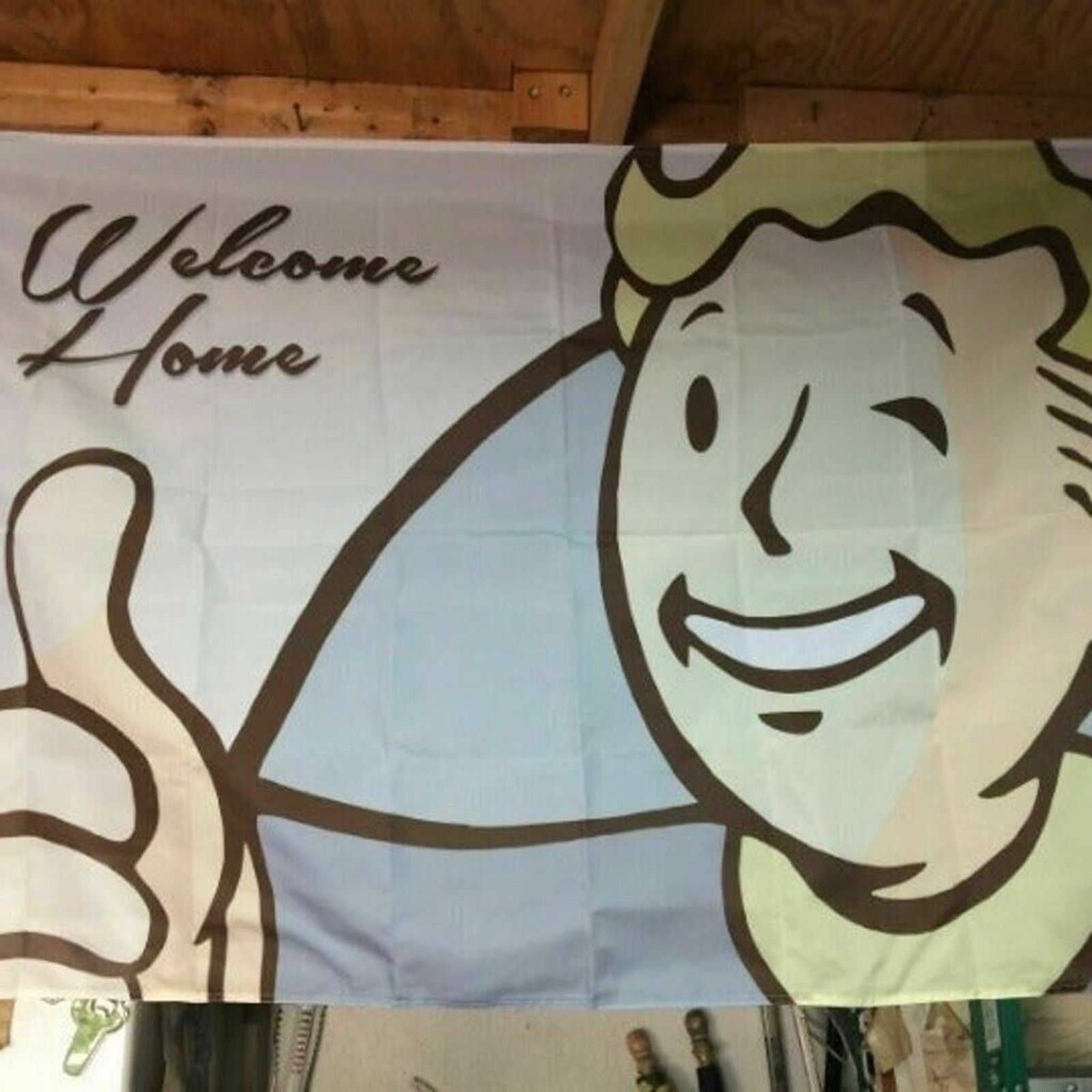 Other Fallout 4 PIP-Boy 5ft Flag Banner Poster Welcome Home Size ONE SIZE - 2 Thumbnail