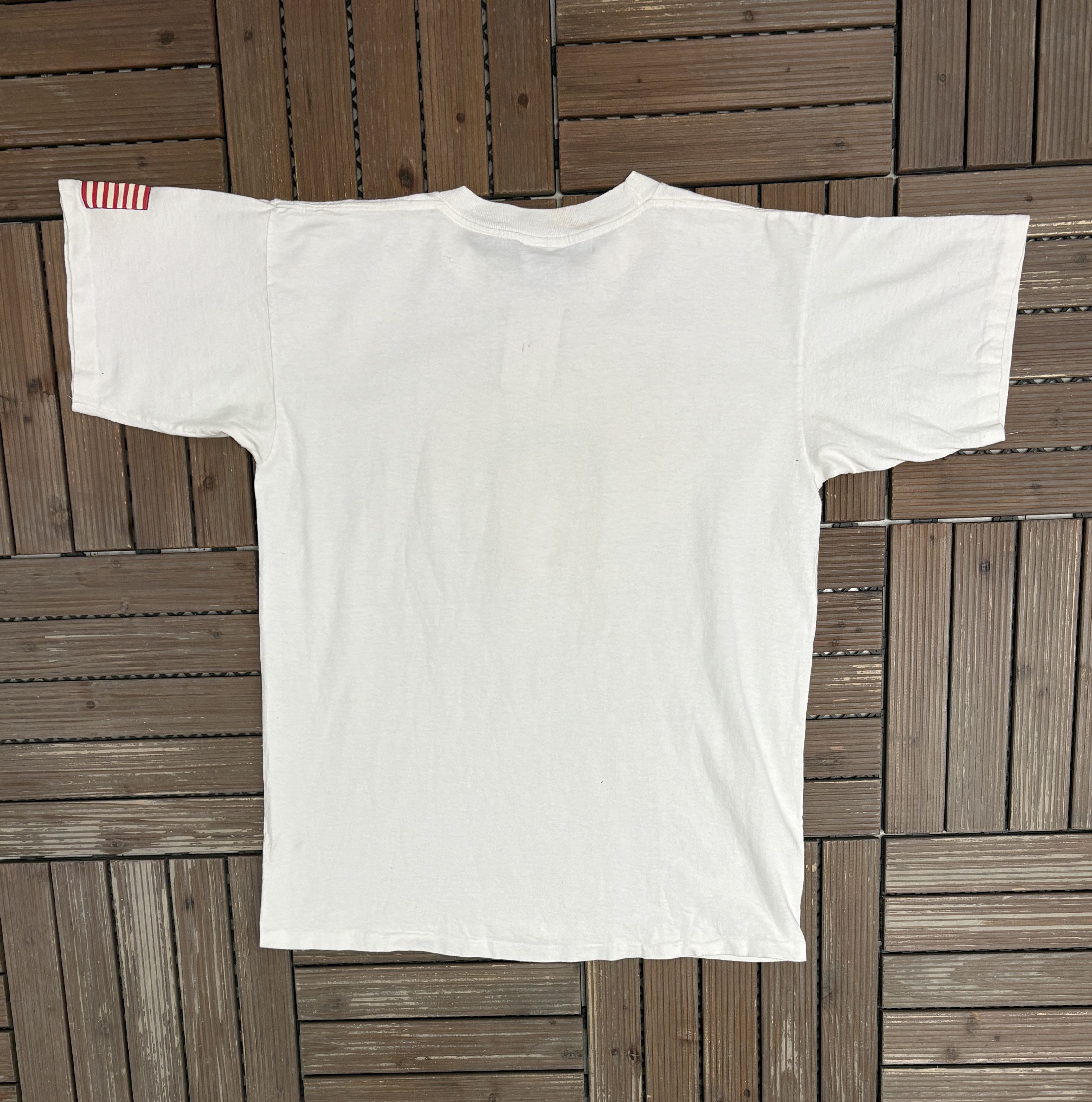 Vintage Buckeyes Airborne Division Vintage White T-Shirt Tee Size US L / EU 52-54 / 3 - 4 Thumbnail