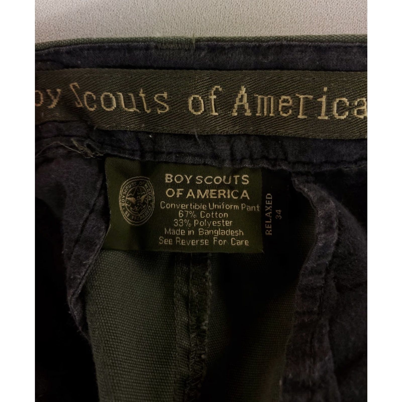 Vintage BSA Boy Scouts America Switchback Cargo Pants Unhemmed Mens 34 34x30 Actual Green Cargo Mens Size US 34 / EU 50 - 5 Thumbnail