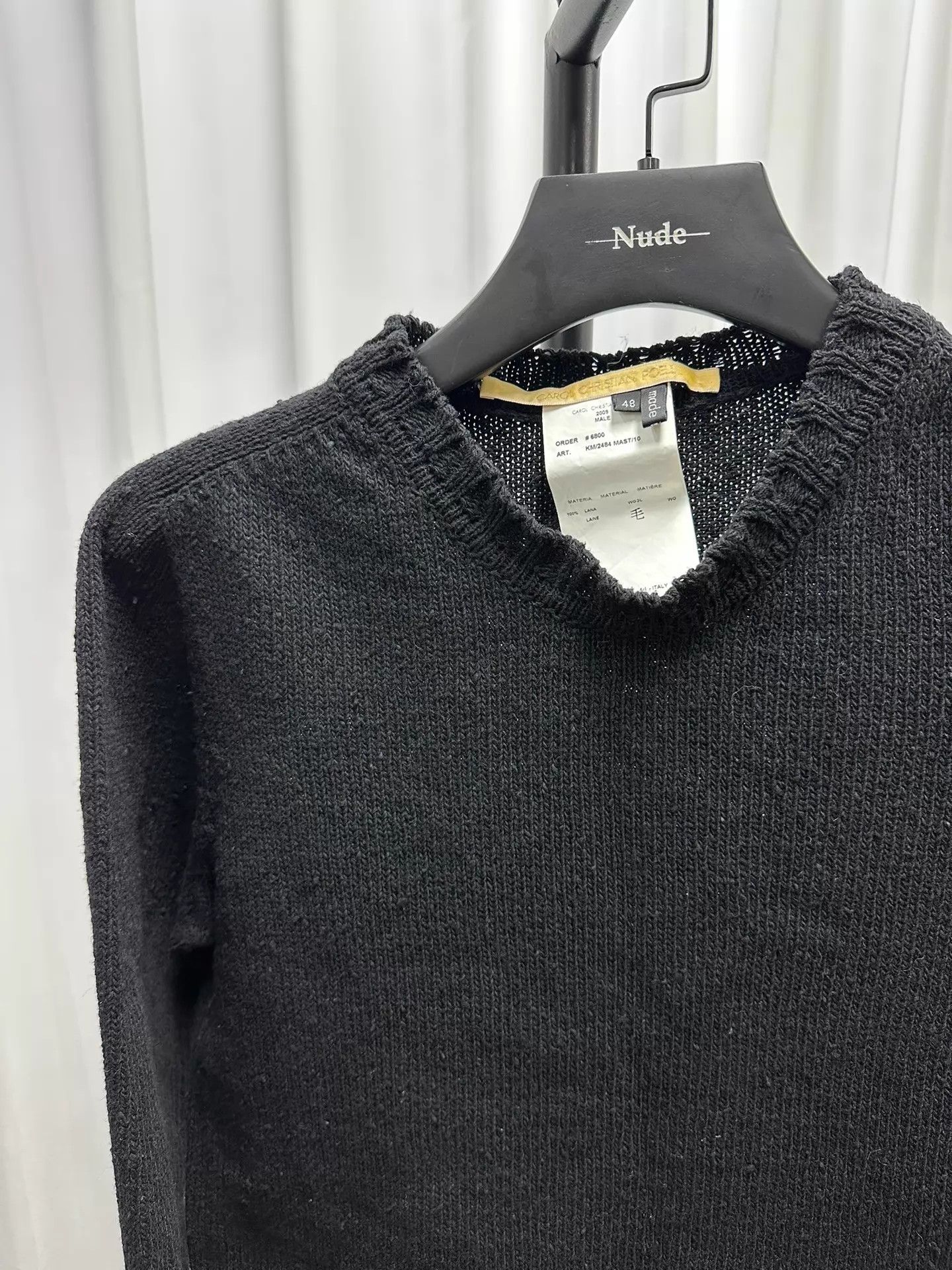 Carol Christian Poell CCP 48 Wool Knit Sweater 100% Wool Fall/Winter Size US M / EU 48-50 / 2 - 2 Thumbnail