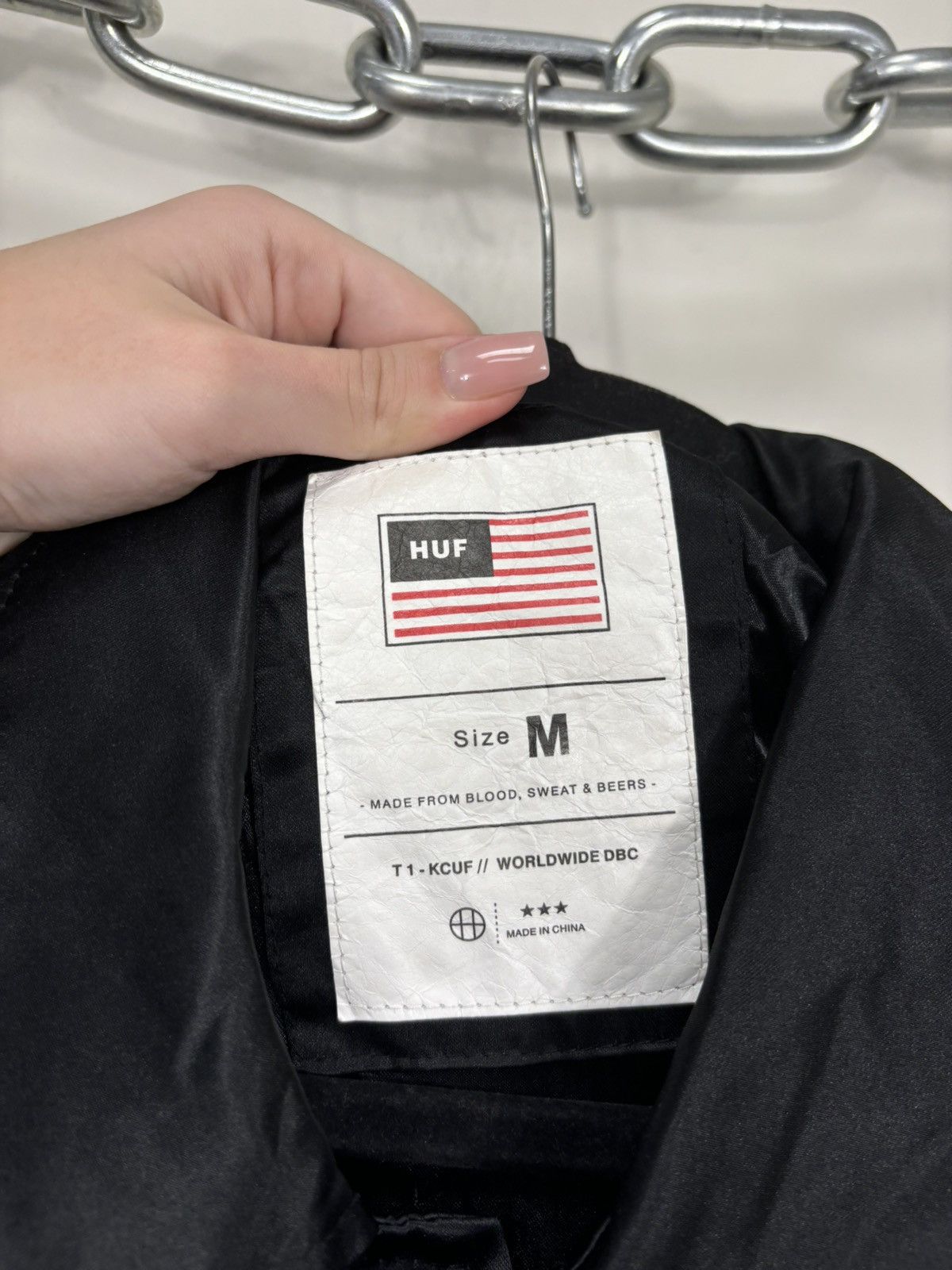Huf HUF Embroidered Logo Y2K Black Hype Coach Jacket Size US M / EU 48-50 / 2 - 9 Thumbnail