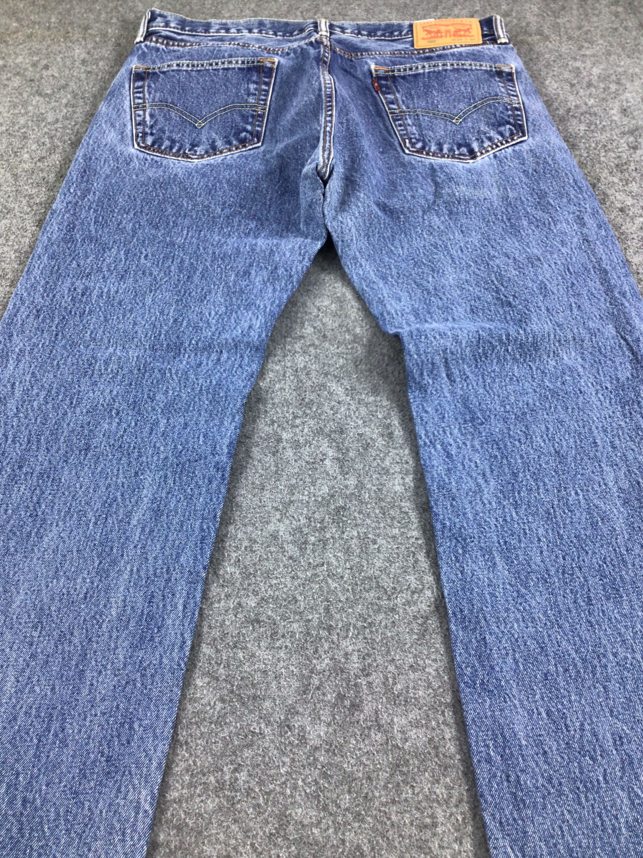 Levi's Vintage Levis 505 Jeans Blue Wash Denim KJ298 Size US 34 / EU 50 - 4 Thumbnail