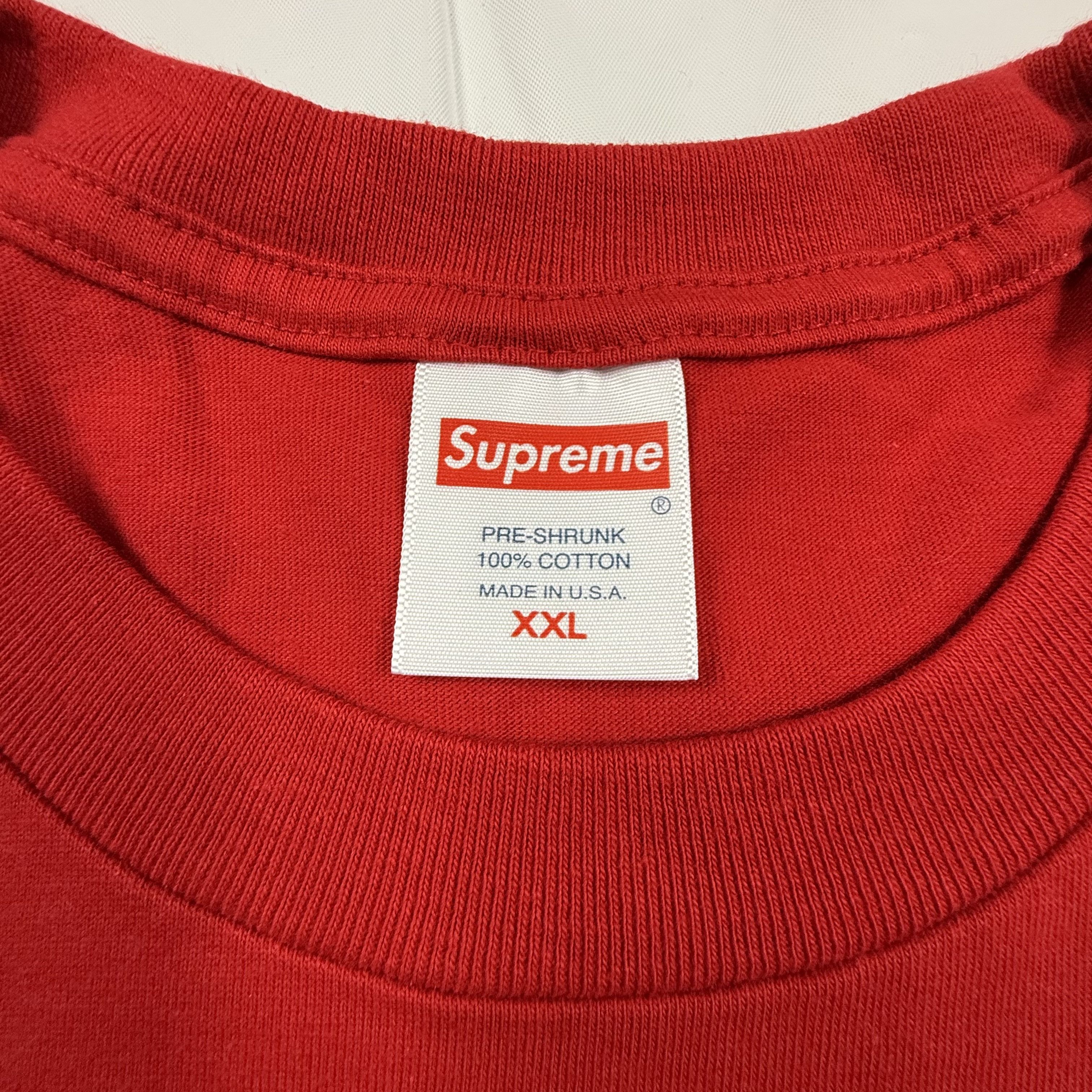 Supreme Supreme Blank T-Shirt Mens XXL Red Short Sleeve Cotton Size US XXL / EU 58 / 5 - 2 Thumbnail