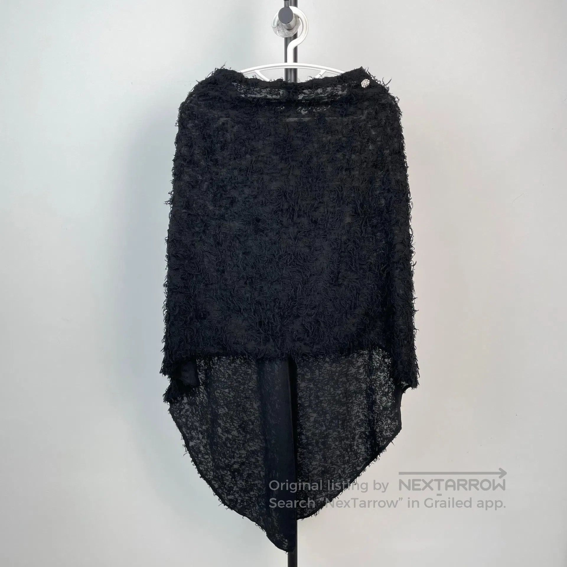 Chanel Chanel Black Lace Diamond Button Thin Coat| Size XXS / US 00 / IT 34 - 3 Thumbnail