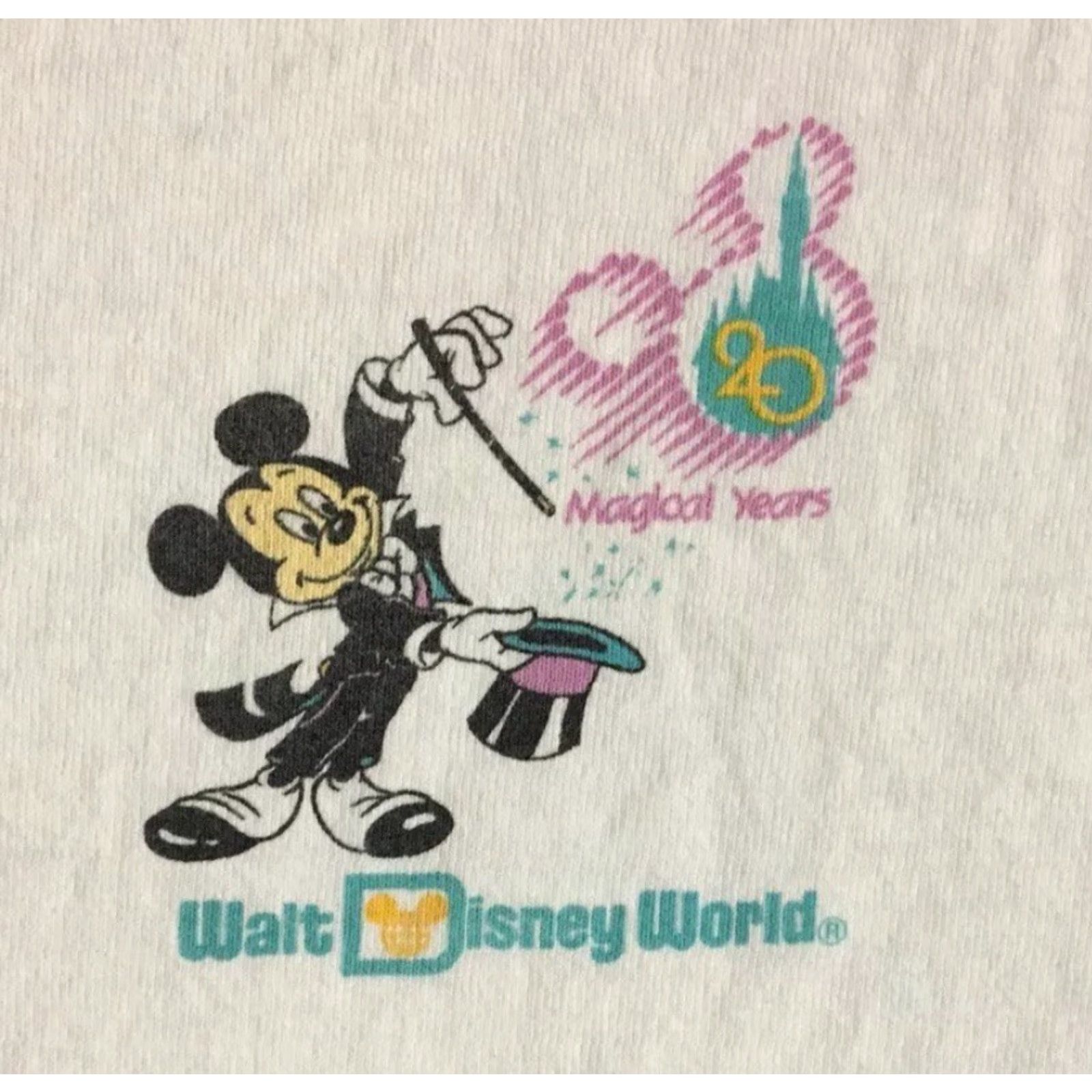 Disney VINTAGE 90s Mickey Mouse Walt Disney World Faded Henley Shirt L USA Cartoon TV Grunge 80s Size US L / EU 52-54 / 3 - 2 Thumbnail