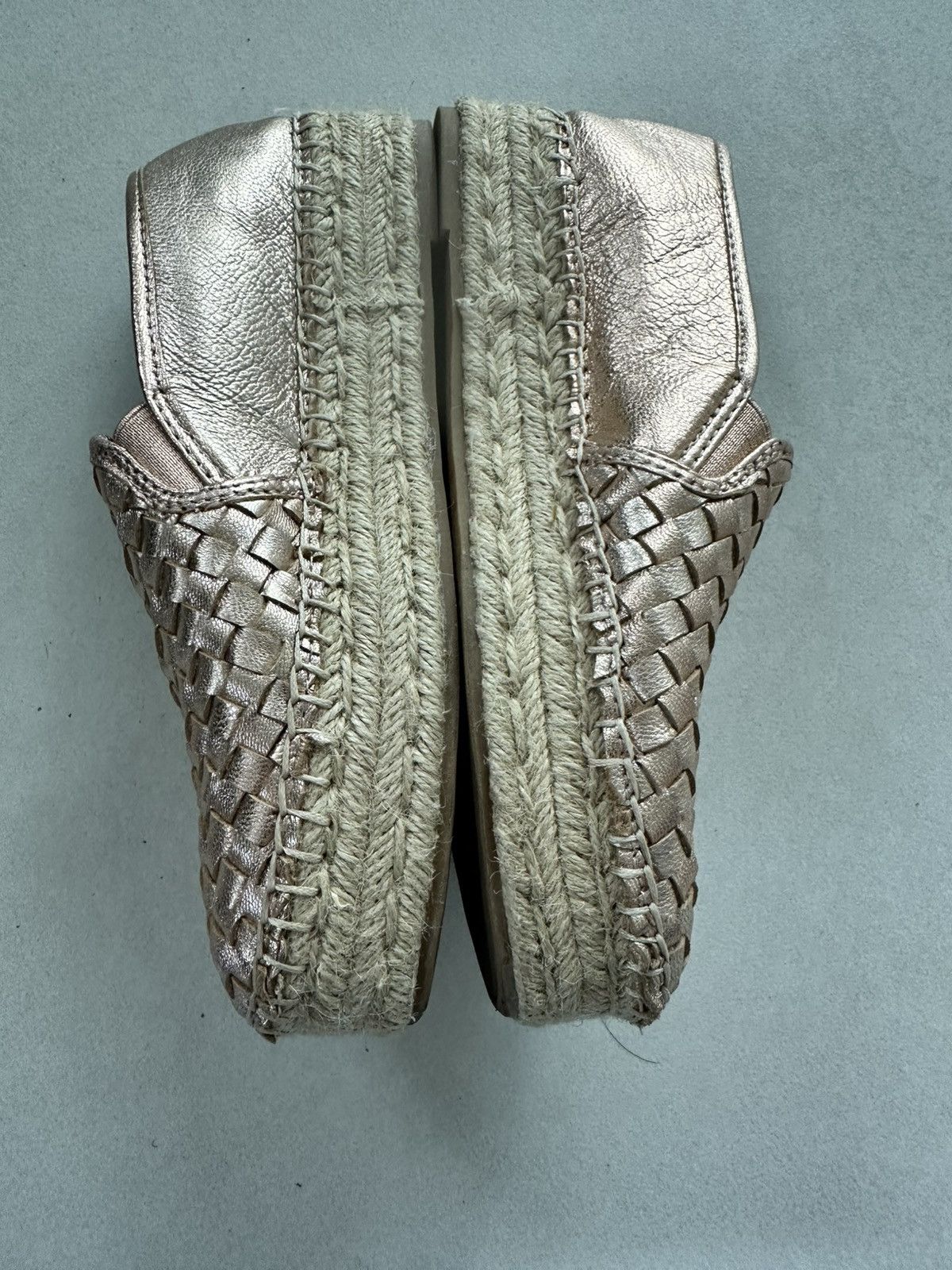 Sam Edelman SAM EDELMAN ROSE GOLD LEATHER CATHERINE ESPADRILLES SZ 7 Size US 7 / IT 37 - 8 Thumbnail