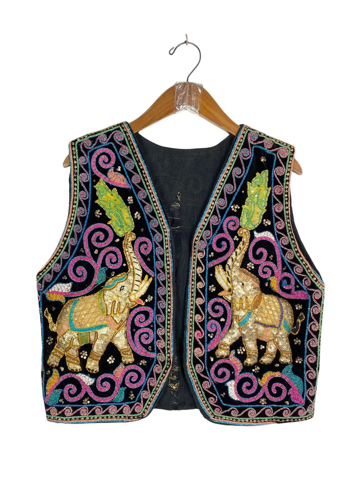 Vintage Vtg Traditional Kalaga Vest Puffy Elephant Fully Embroidered Size US S / EU 44-46 / 1 - 3 Thumbnail