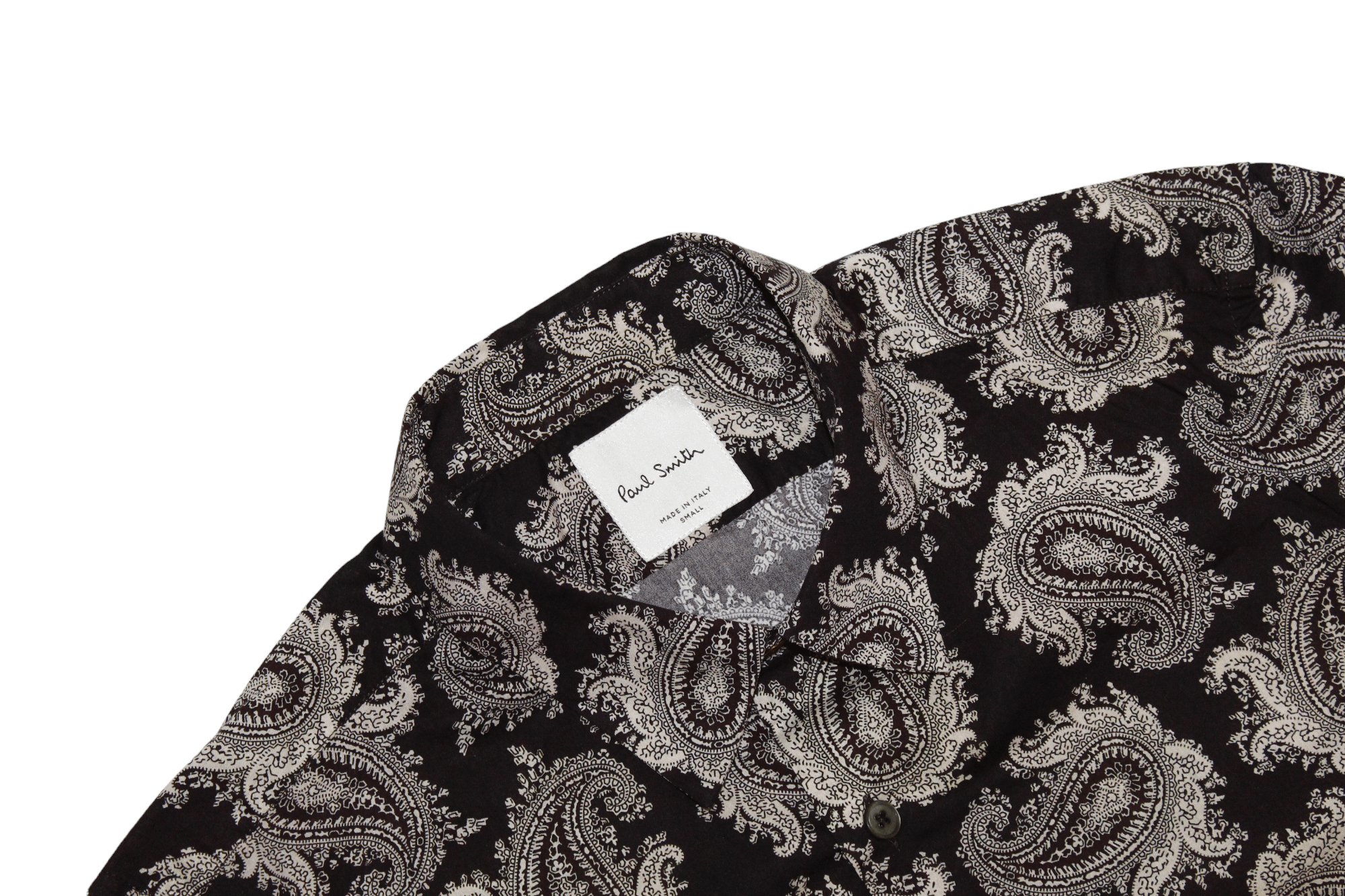 Paul Smith Paul Smith Super Slim Iconic Baroque Paisley Black S/S Shirt Size US S / EU 44-46 / 1 - 3 Thumbnail