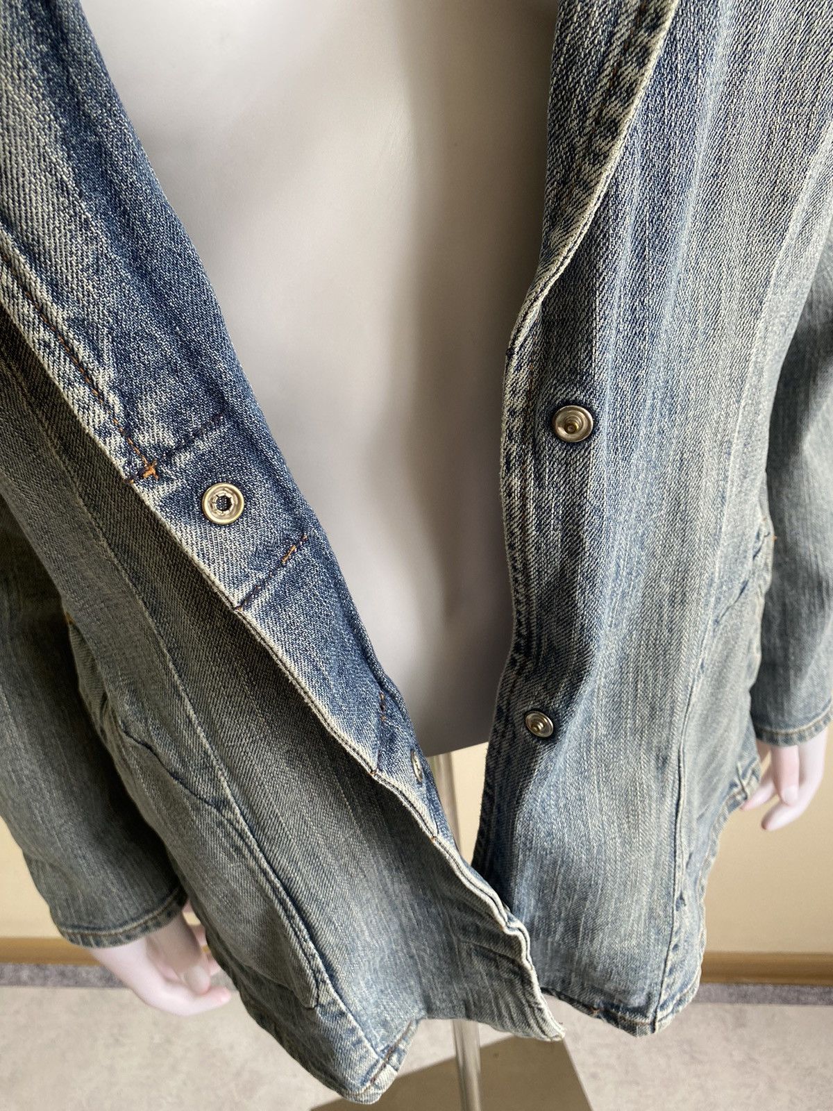 W&LT Vintage 90s W&L.T Walter Van Beirendonck Blue Denim Jacket Size S / US 4 / IT 40 - 8 Thumbnail