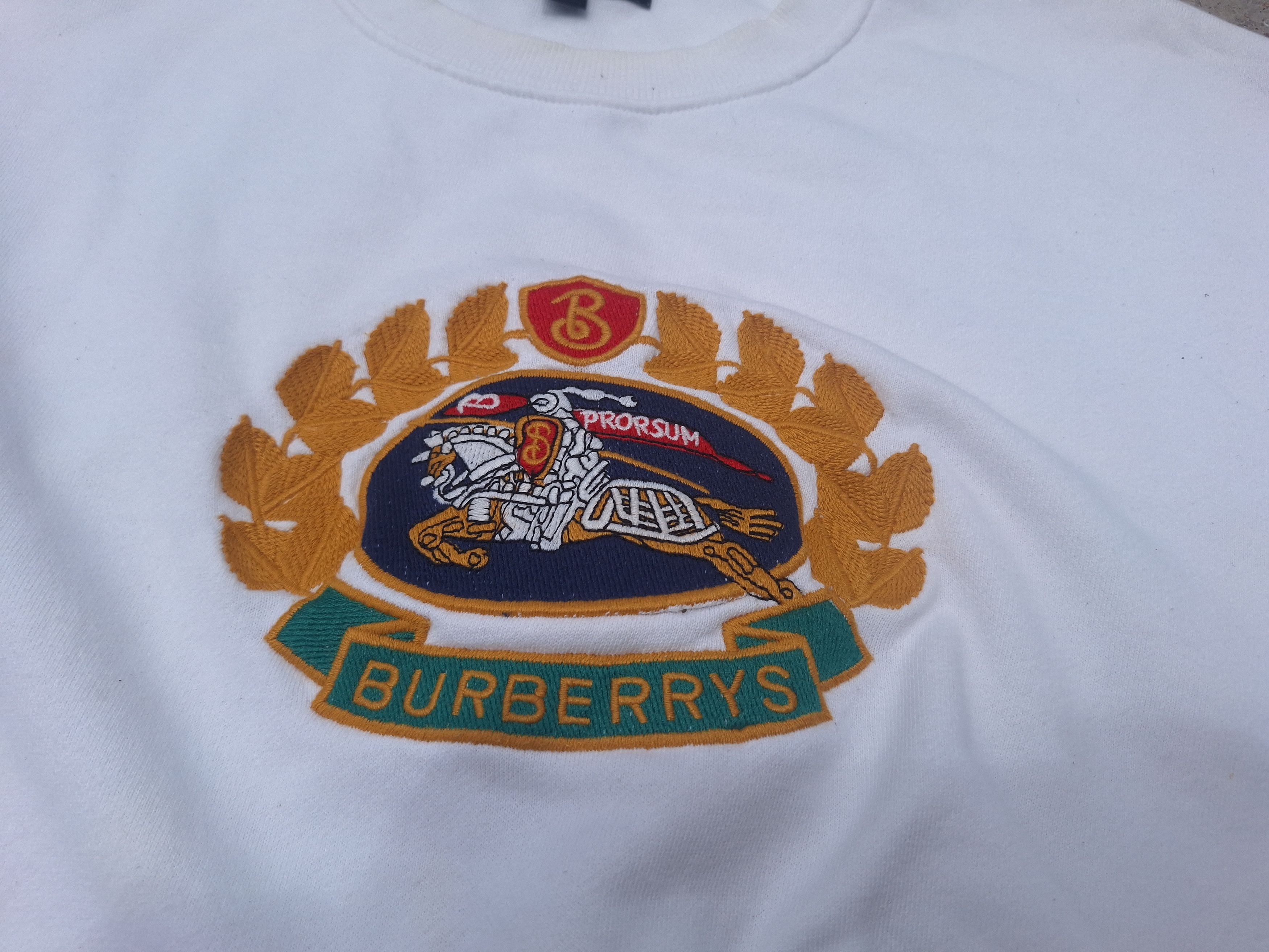 Burberry Burberry Embroidered Logo Sweatshirt Size US L / EU 52-54 / 3 - 9 Thumbnail