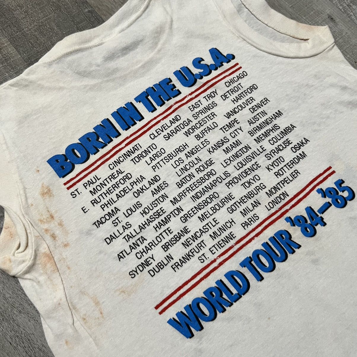 Band Tees Bruce Springsteen 84-85 Tour Born In The Concert Tank Top Size US M / EU 48-50 / 2 - 5 Thumbnail