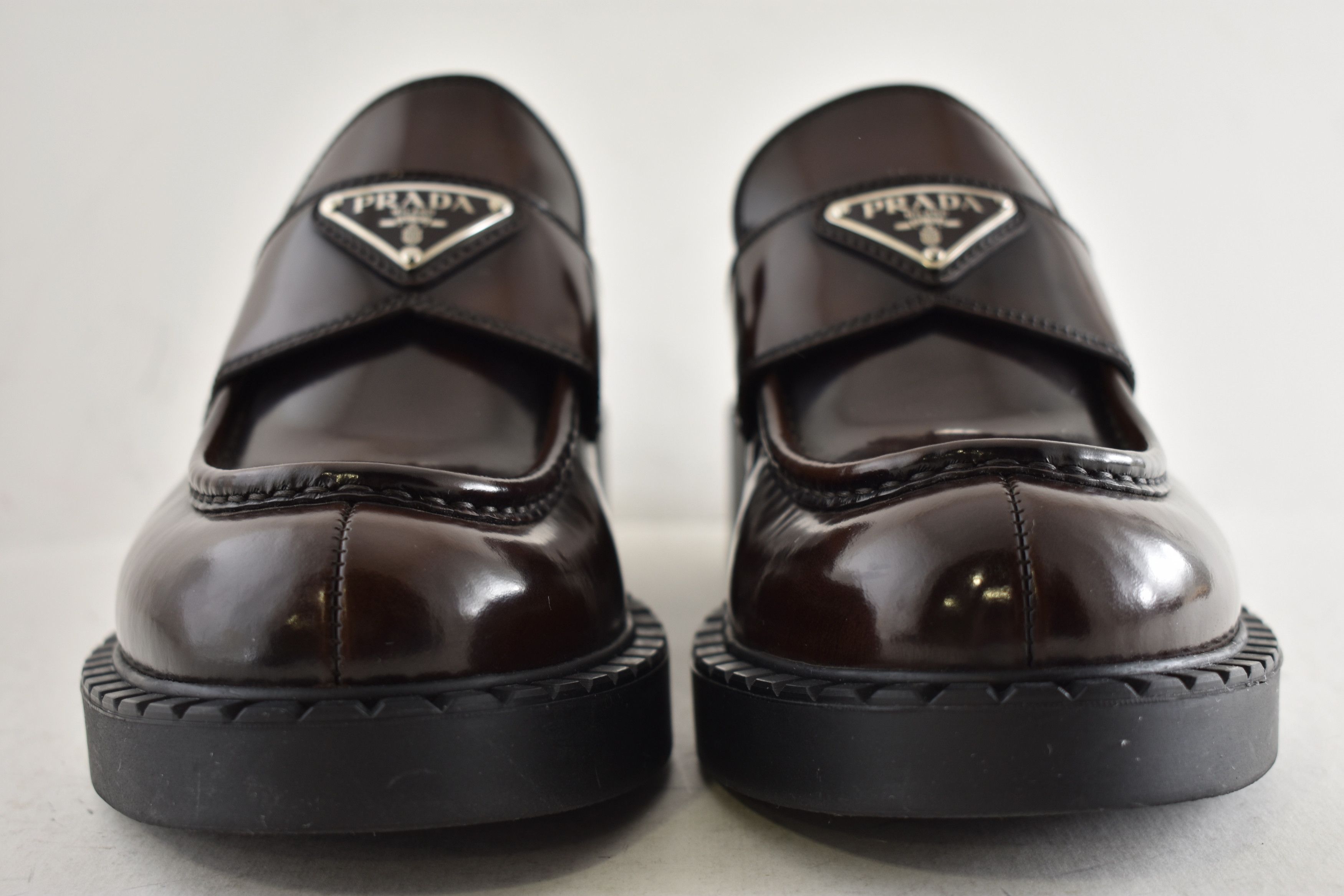 Prada Prada Triangle Logo Black Platform Loafer Slip On Flat 41.5 Size US 11.5 / IT 41.5 - 8 Thumbnail