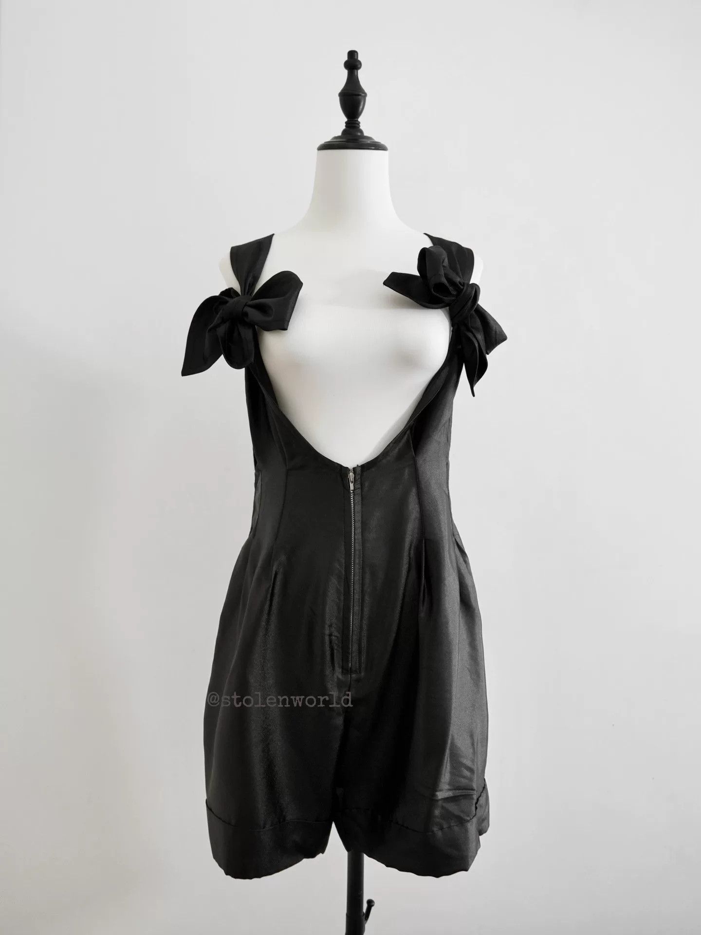 Limi Feu black bow tie jumpsuit with adjustable straps Size S / US 4 / IT 40 - 1 Thumbnail