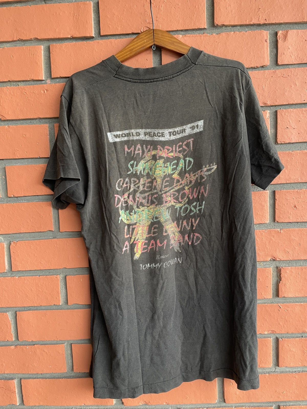 Band Tees Vintage Reggae Sunsplash World Peace 1991 Bob Marley faded Size US L / EU 52-54 / 3 - 5 Thumbnail