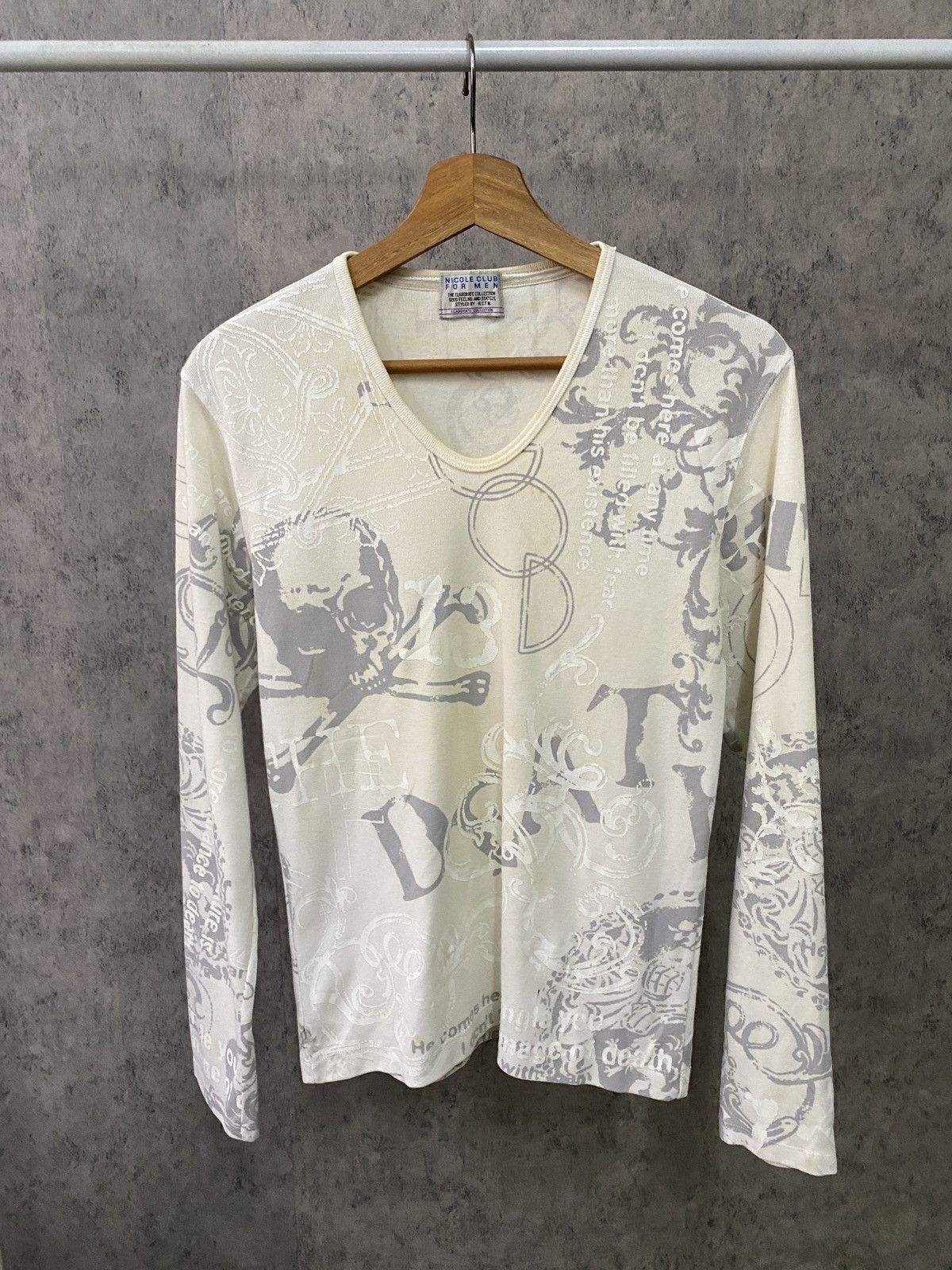 Japanese Brand × Seditionaries Nicole Club For Men Skulls Poem Fullprint Design Long Sleeve Size US S / EU 44-46 / 1 - 1 Thumbnail